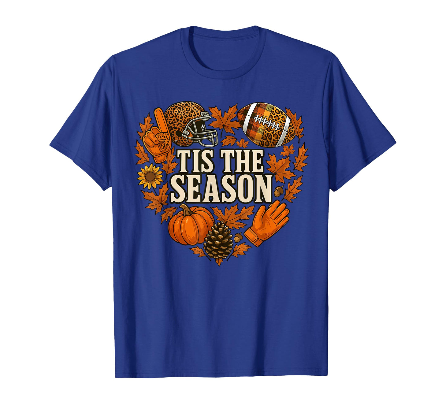 Tis The Season Pumpkin Football Fall Season Pumpkin Spice T-Shirt