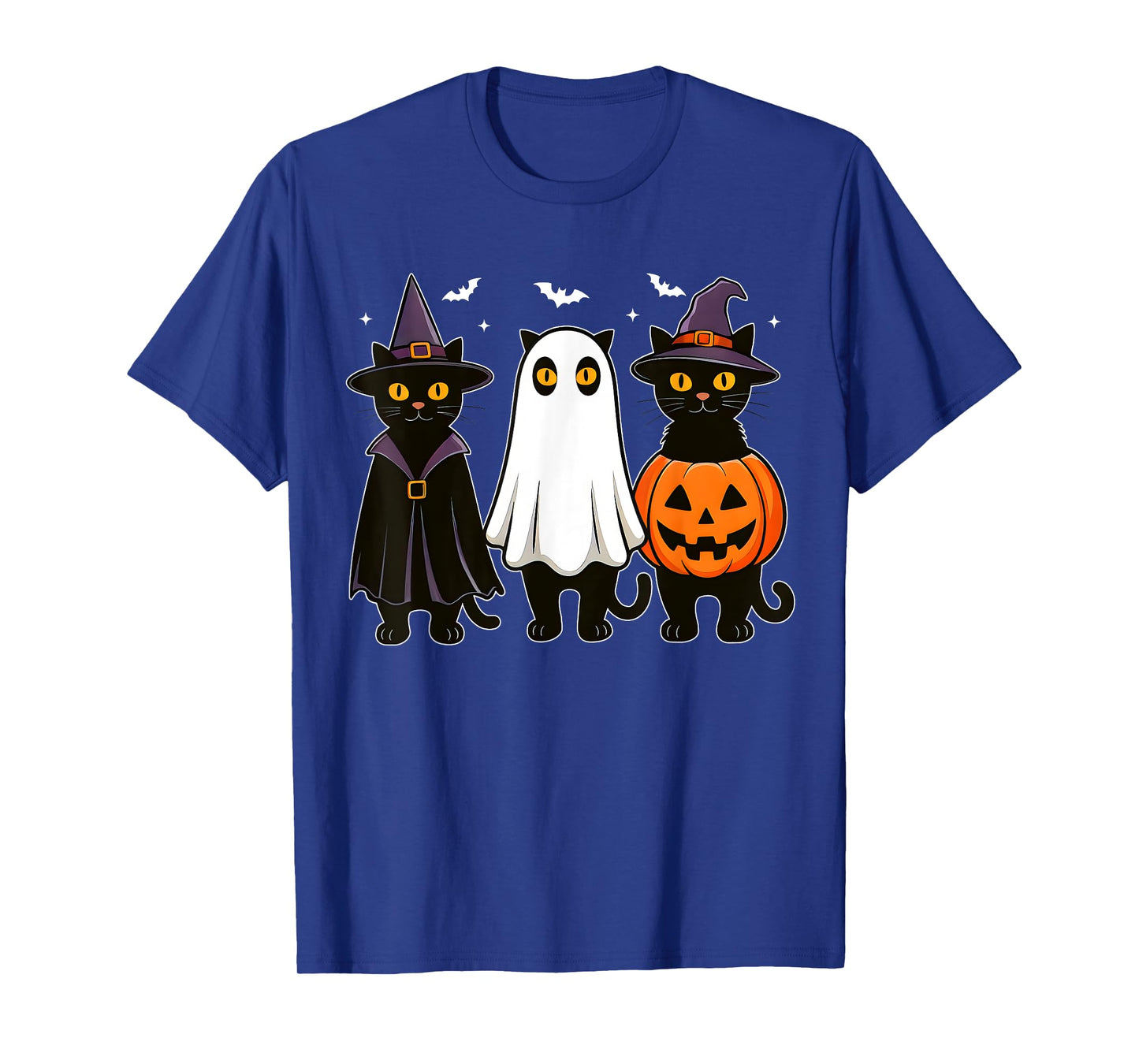 Black Cat Ghost Witch Halloween Costume Men Women Kids T-Shirt