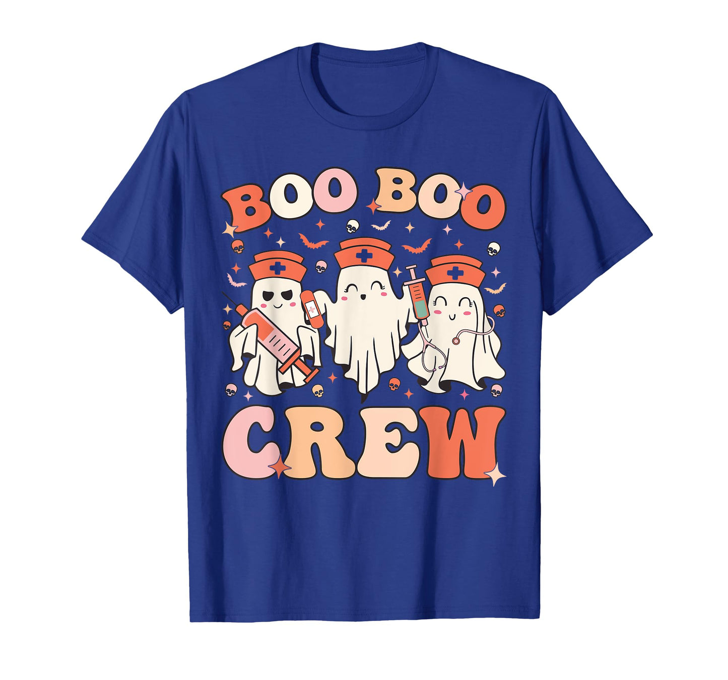 Boo Boo Crew Nurse Halloween Nurse Ghost Women Halloween T-Shirt