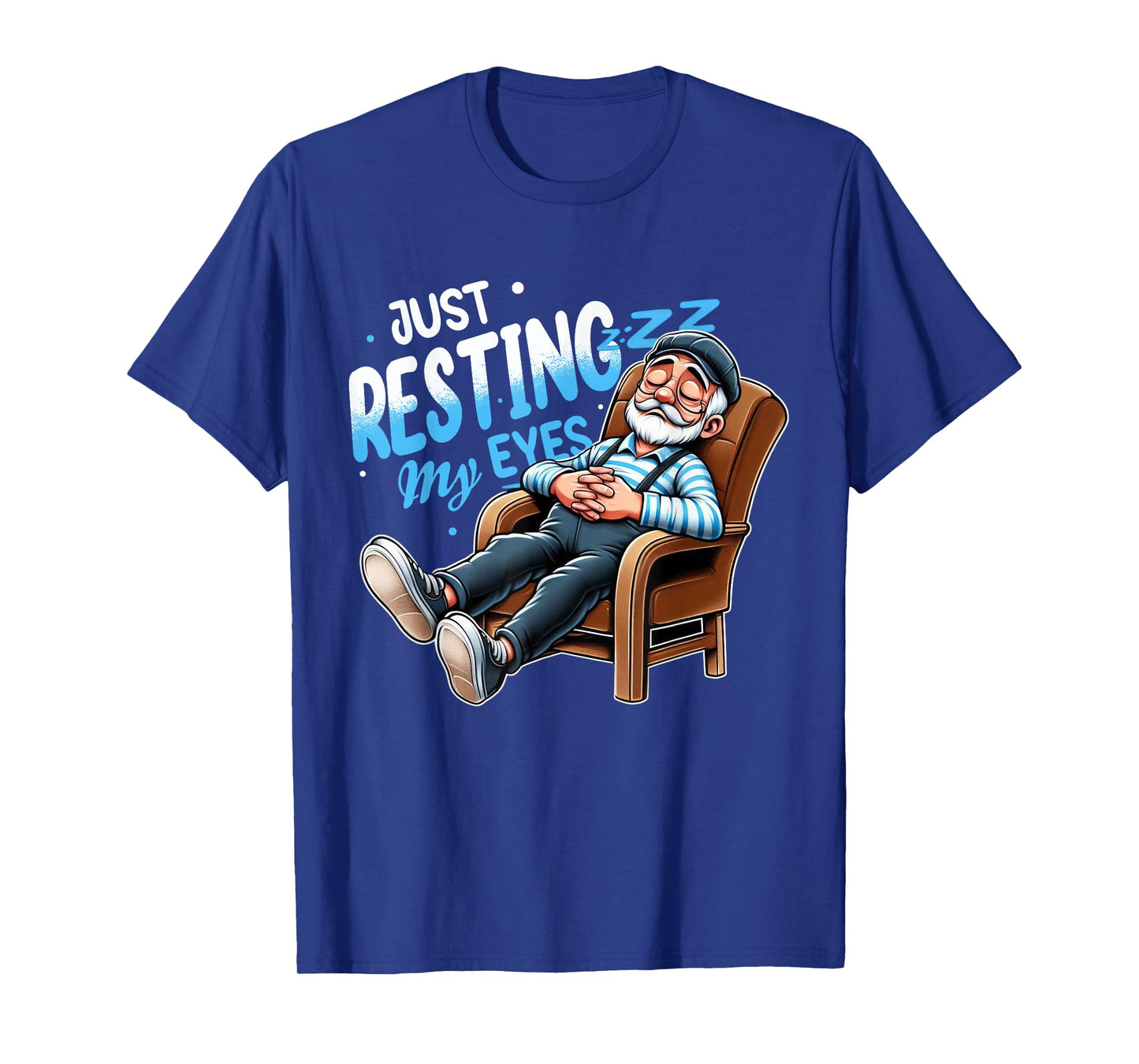 I'm Not Sleeping Just Resting My Eyes Retro Dad Joke Gifts T-Shirt