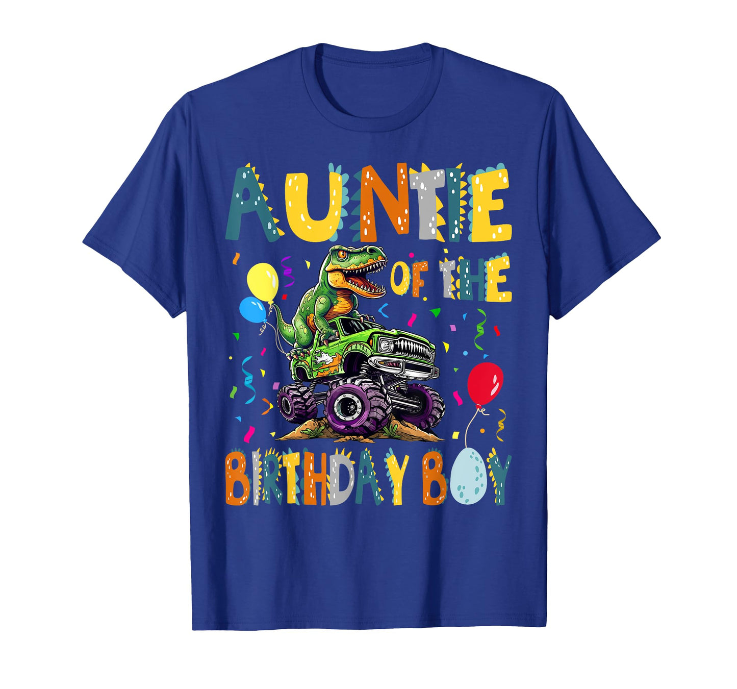 Auntie Of The Birthday Boy T-Rex Dinosaur Birthday Party T-Shirt