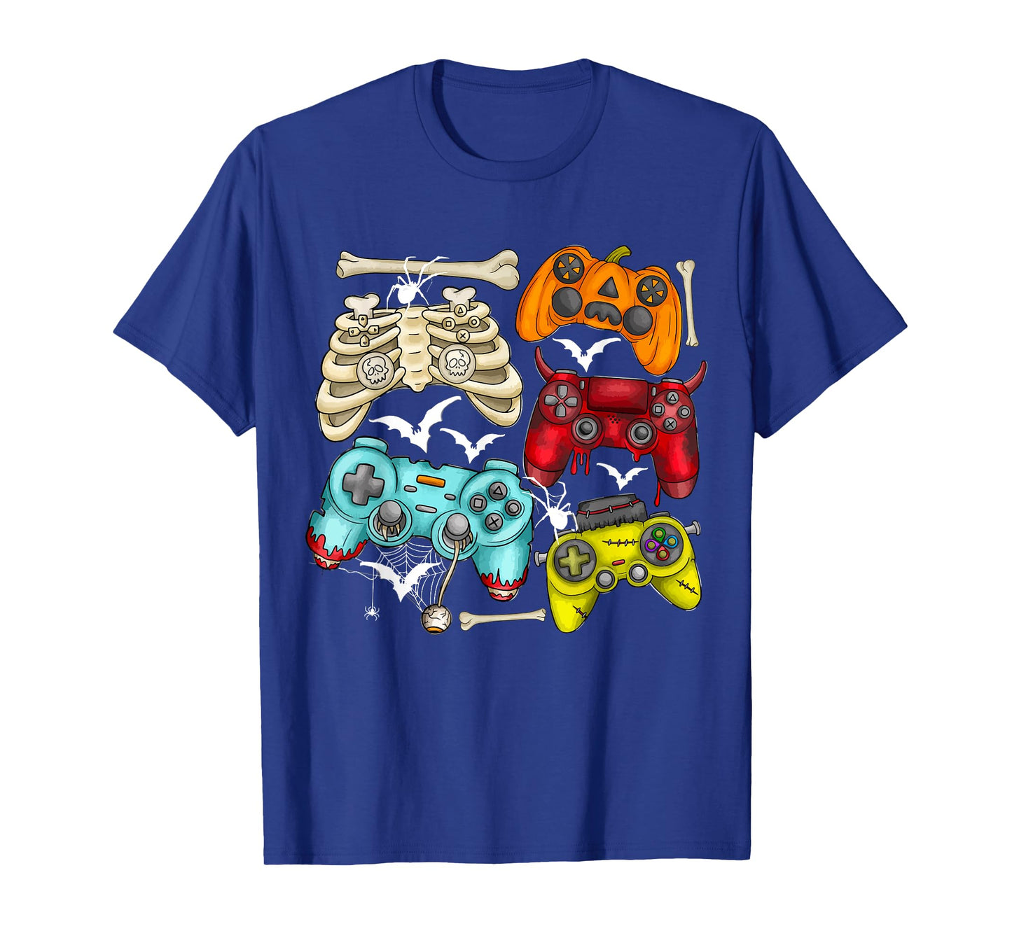 Skeleton Zombie Gaming Controllers Mummy Halloween Game Love T-Shirt