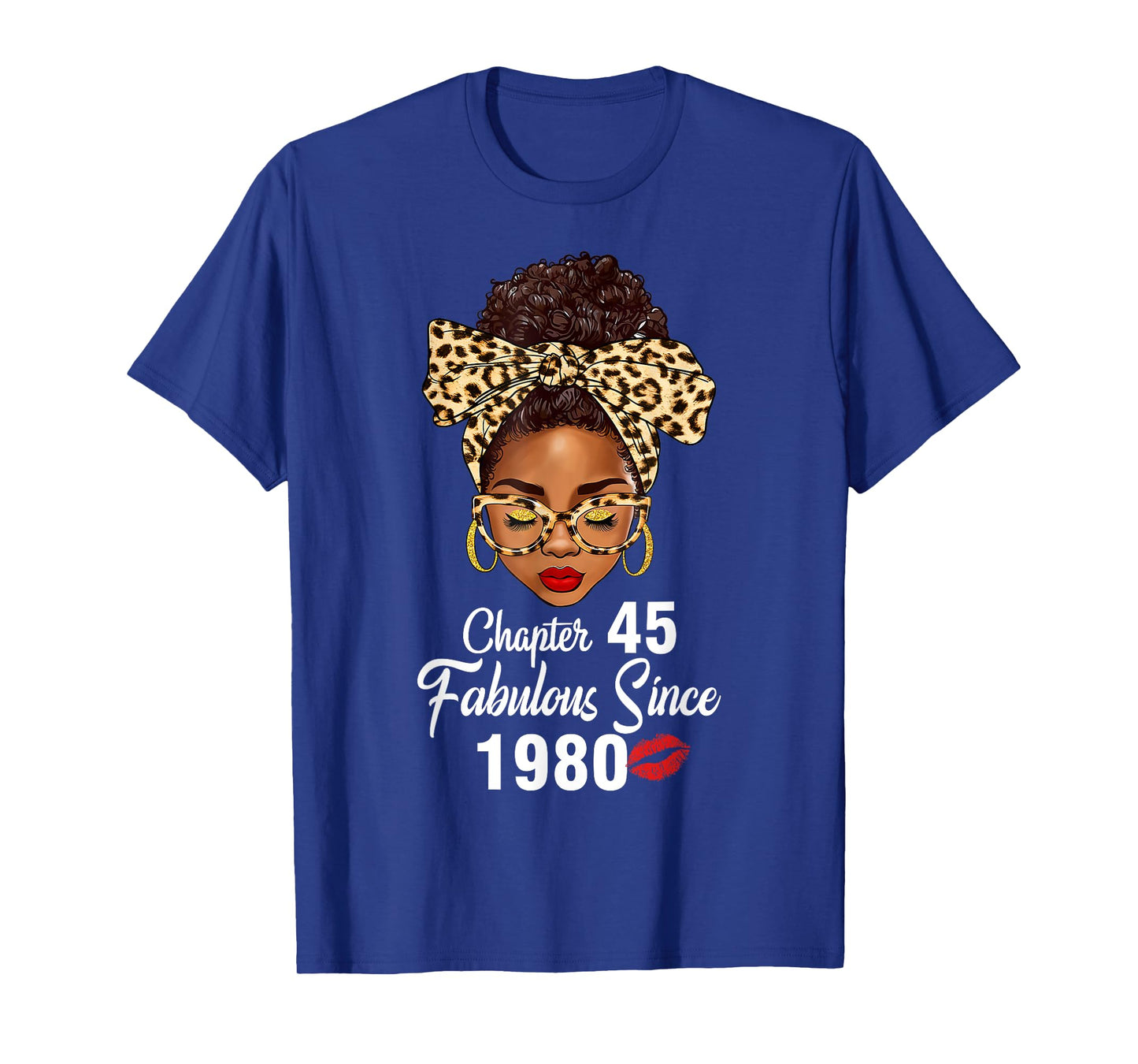 Chapter 45 Fabulous Since 1980 45th Birthday Women Leopard T-Shirt