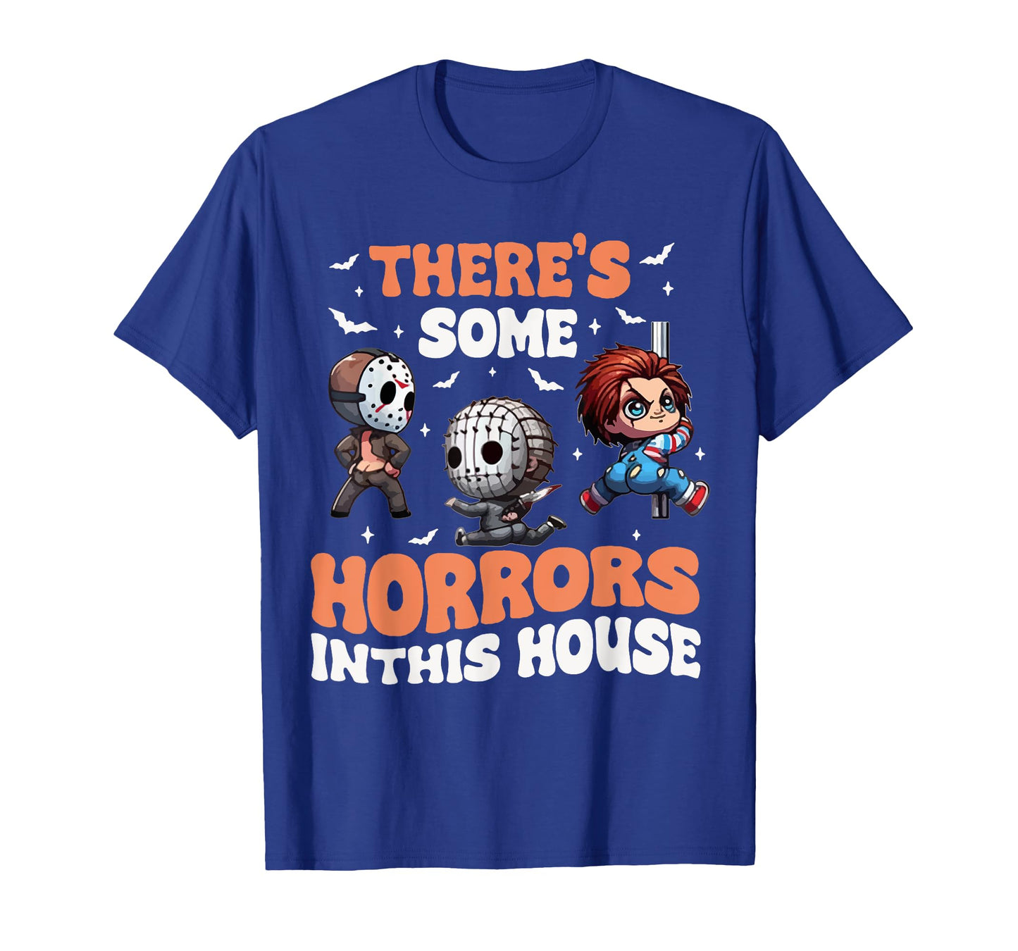 There's Some Horrors In This House Ghost Pumpkin Halloween T-Shirt