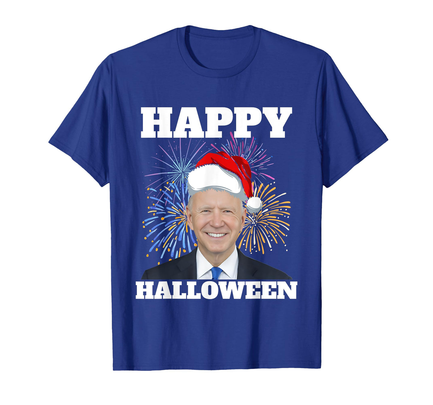 Funny Joe Biden 4th Of July Happy Halloween Firework US Flag T-Shirt for Women Men