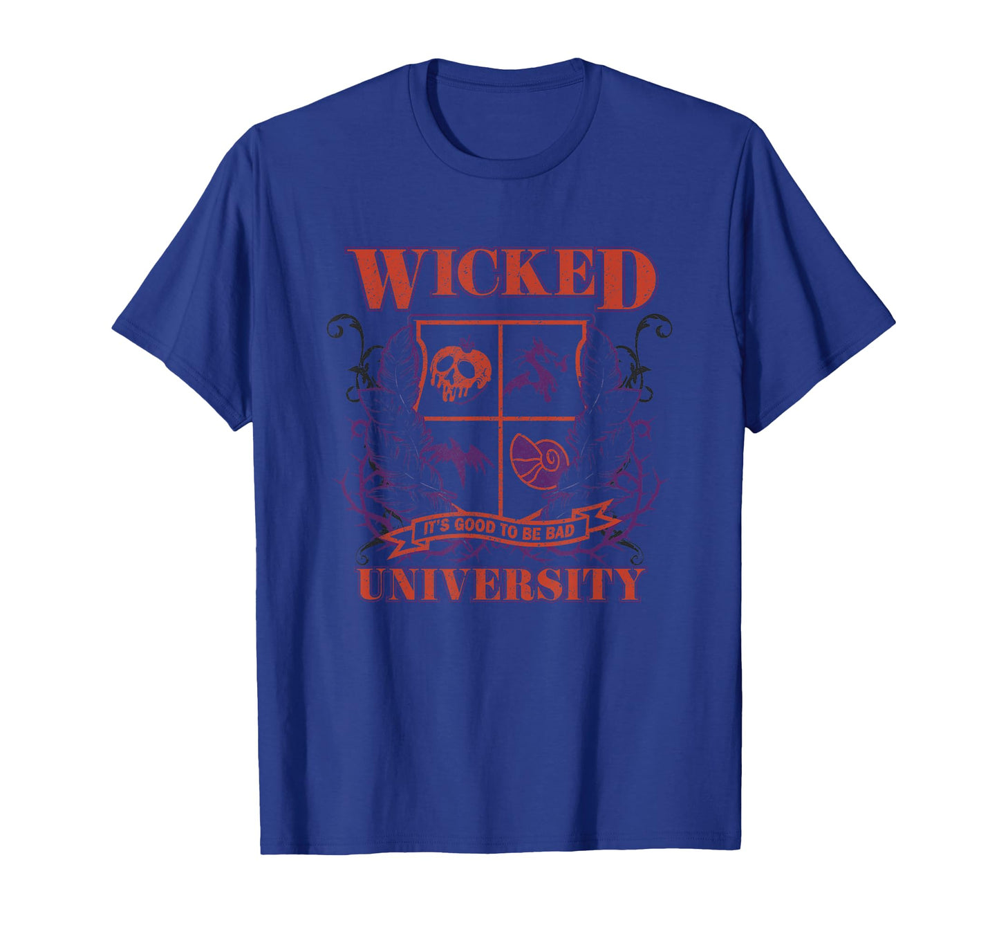 Disney Villains Wicked University Good To Be Bad Retro Logo T-Shirt