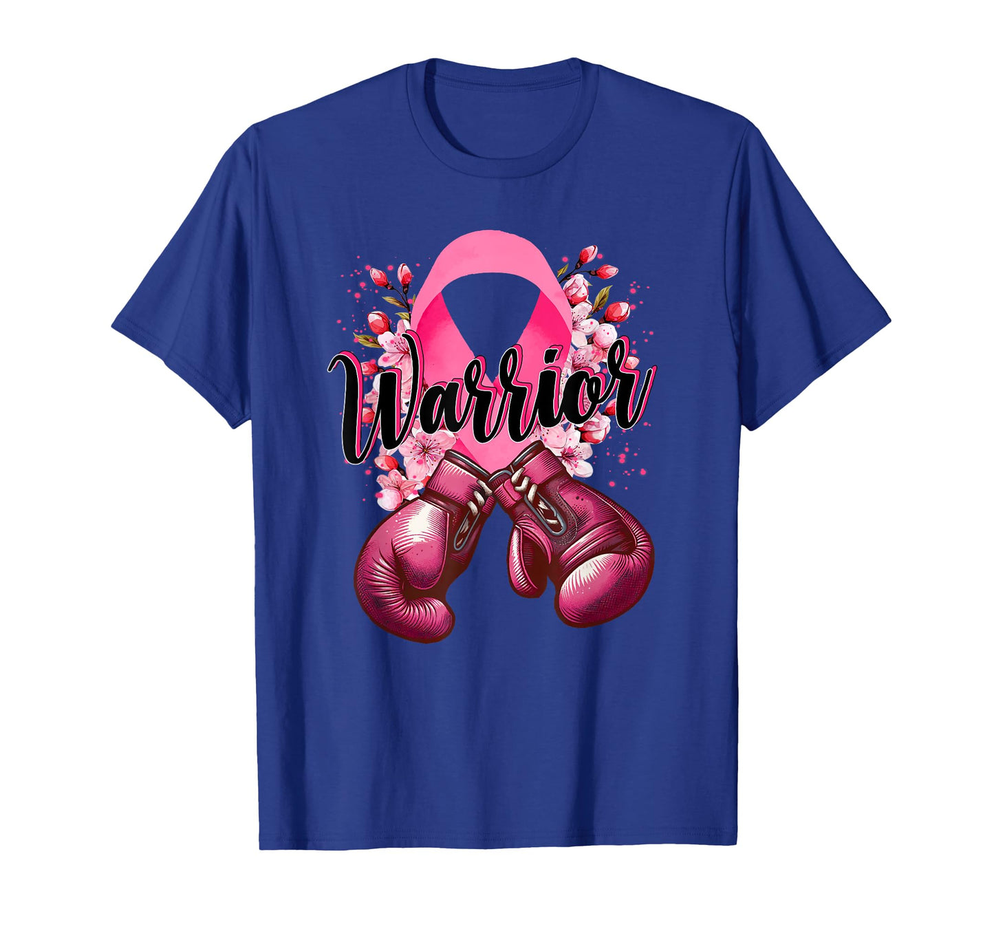 Warrior Boxing Gloves Pink Ribbon Breast Cancer Awareness T-Shirt