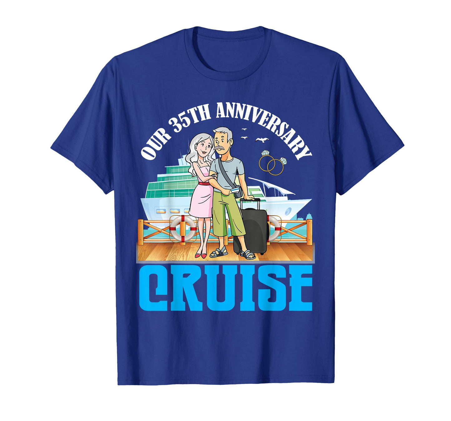 Couple Together Our 35th Anniversary Cruise Romantic Getaway T-Shirt