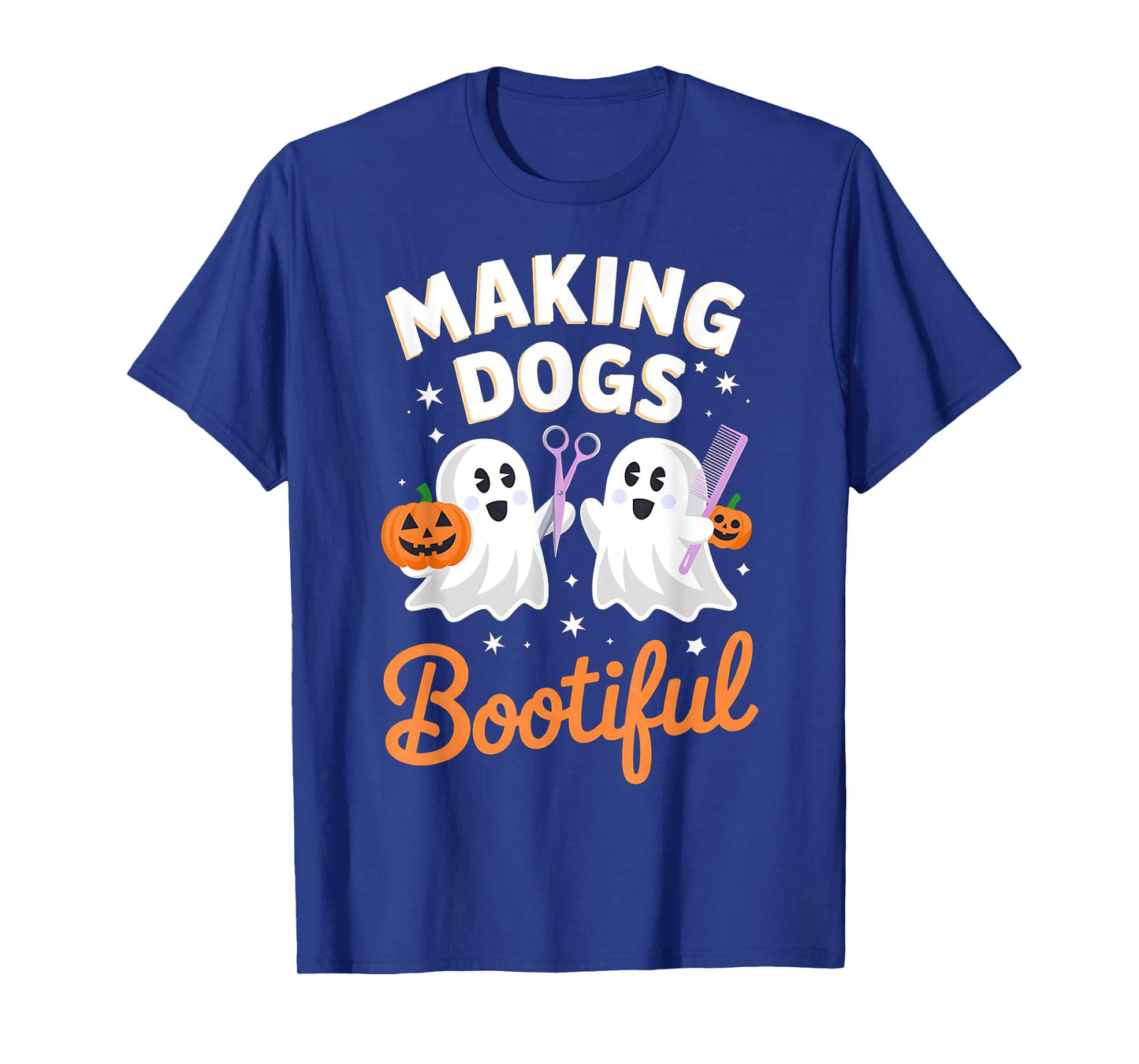 Pet Groomer Funny Halloween Making Dogs Bootiful T-Shirt