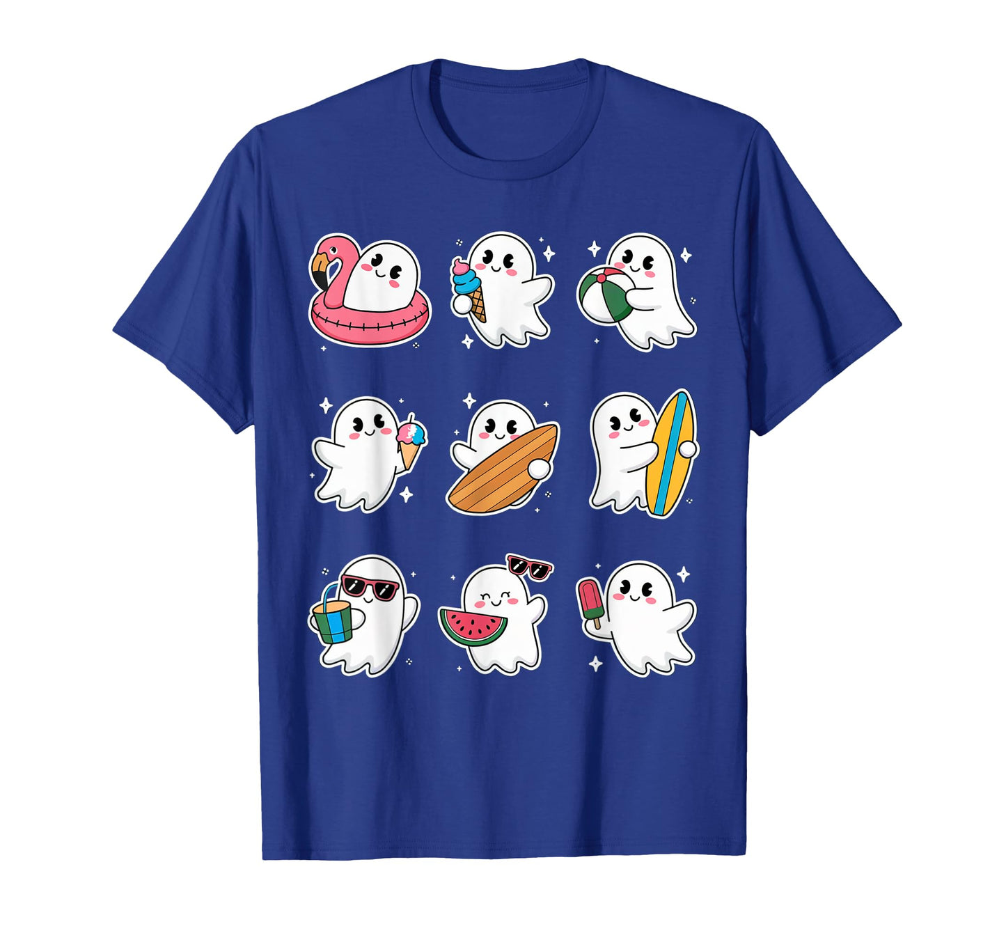 Happy Summerween Summer Halloween Ghost Women Boy Girl Kids T-Shirt