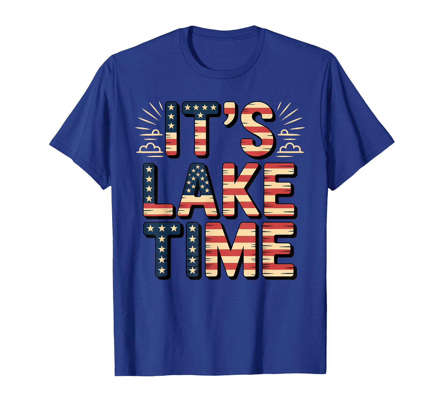 It's Lake Time Patriotic American Flag USA 4th of July T-Shirt