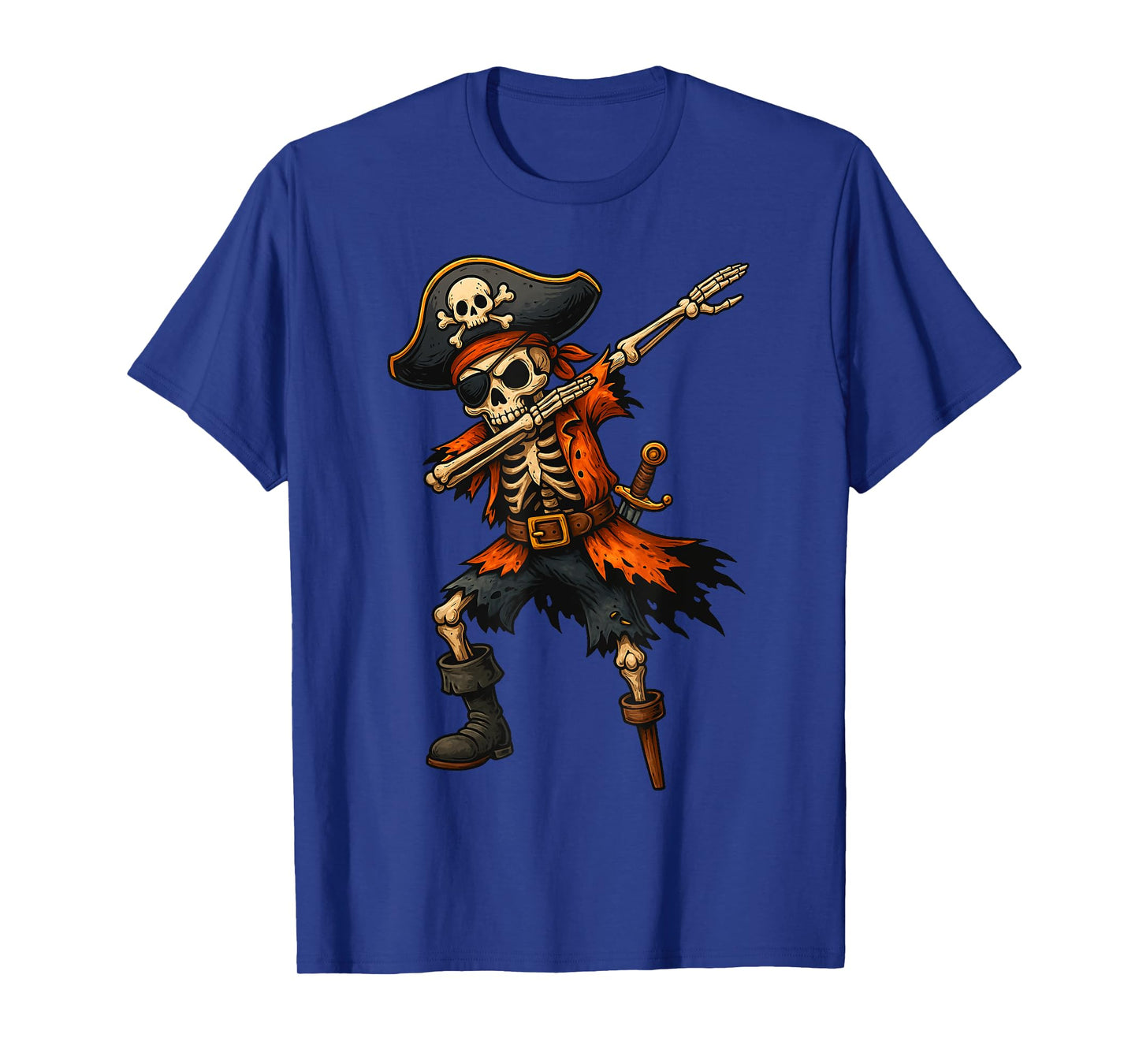 Dabbing Skeleton Pirate Halloween Costume For Kids Boys T-Shirt