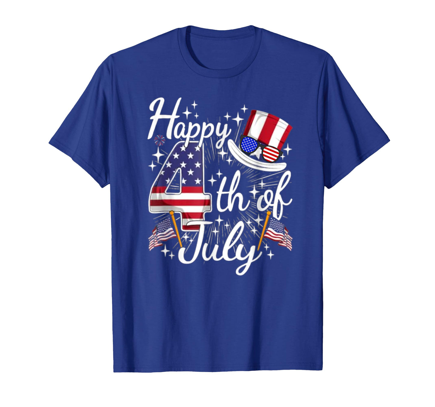 Happy 4th of July Patriotic American Flag For Men Women Kids T-Shirt