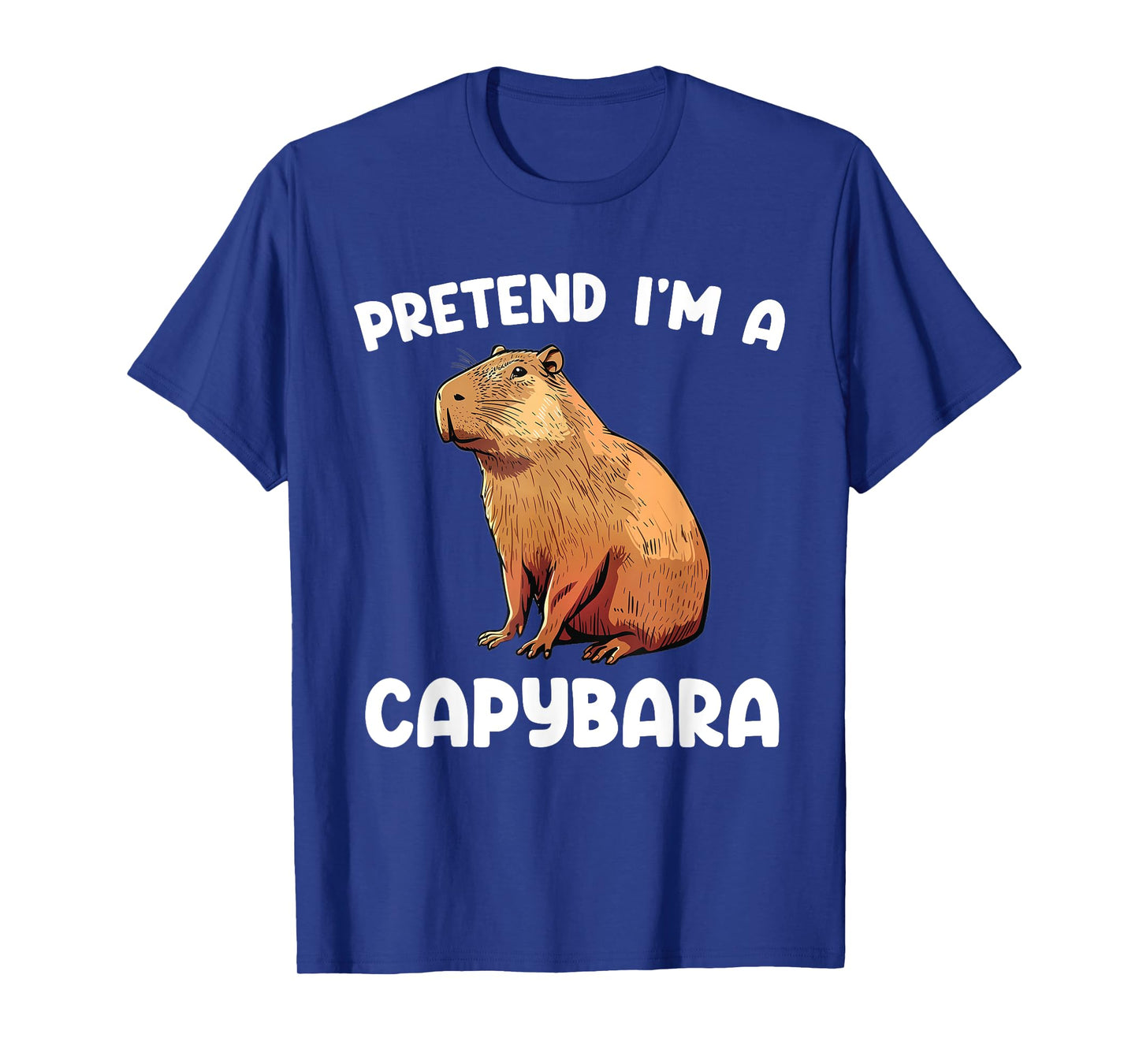Pretend I'm A Capybara Funny Lazy Halloween Capybara Costume T-Shirt