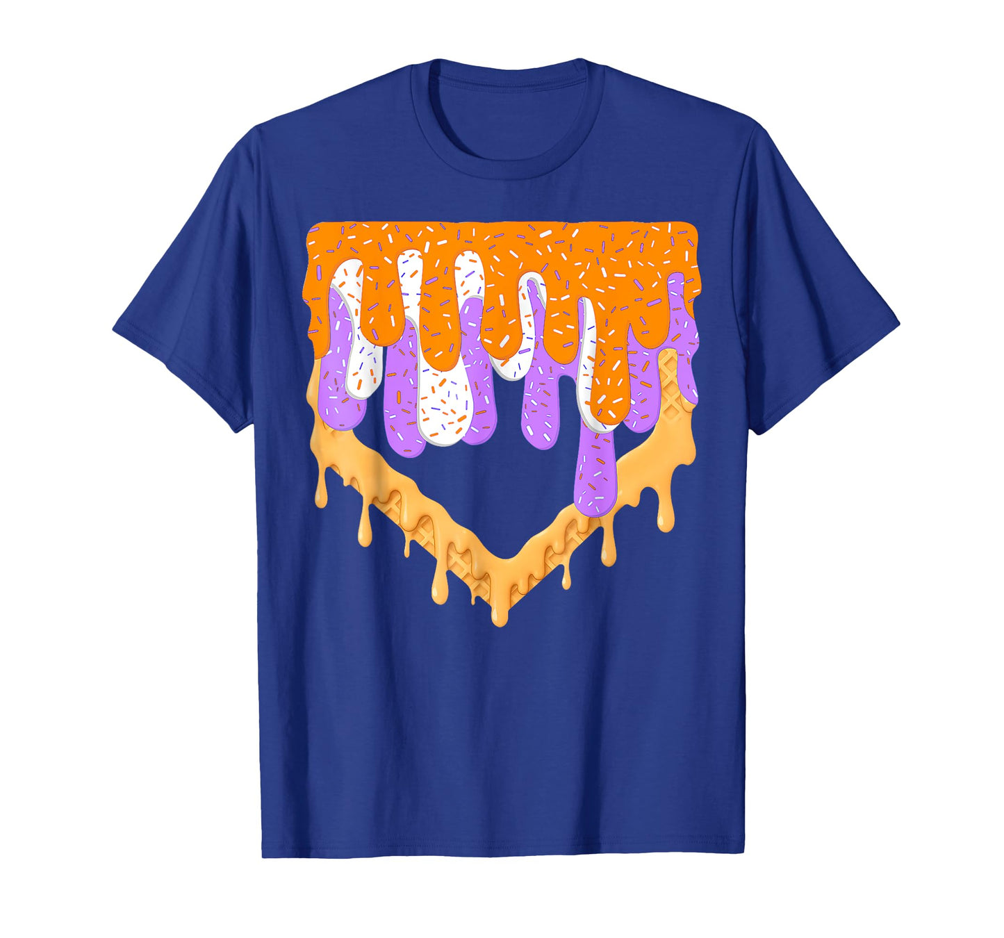 Baseball Drip Boy Ice Cream Halloween Youth Boys Baseball T-Shirt