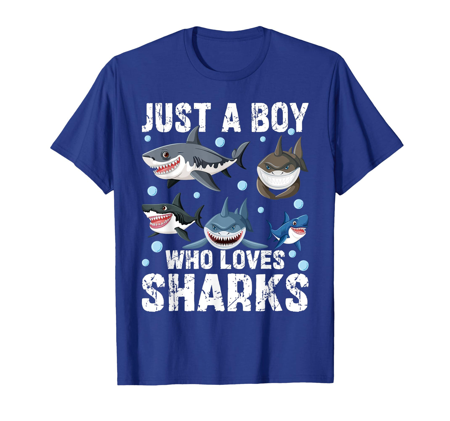 Just A Boy Who Loves Sharks Funny Kids Shark Lover T-Shirt