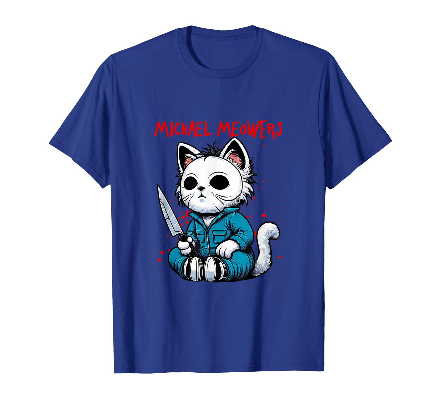 Funny Cat Motif Crazy Cat Graphic Michael Meowers Cat T-Shirt for Men Women