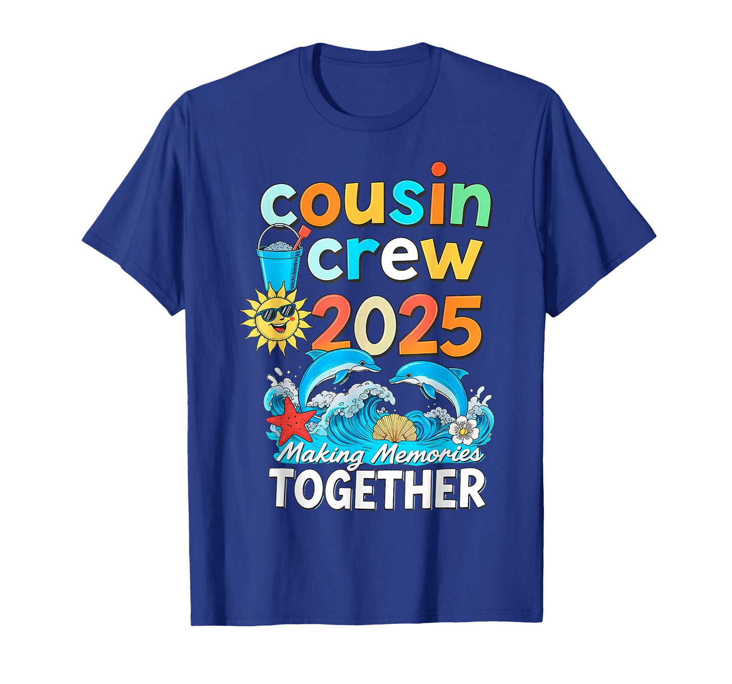 Cousin Crew 2025 Family Trips Matching Summer Vacation Beach T-Shirt
