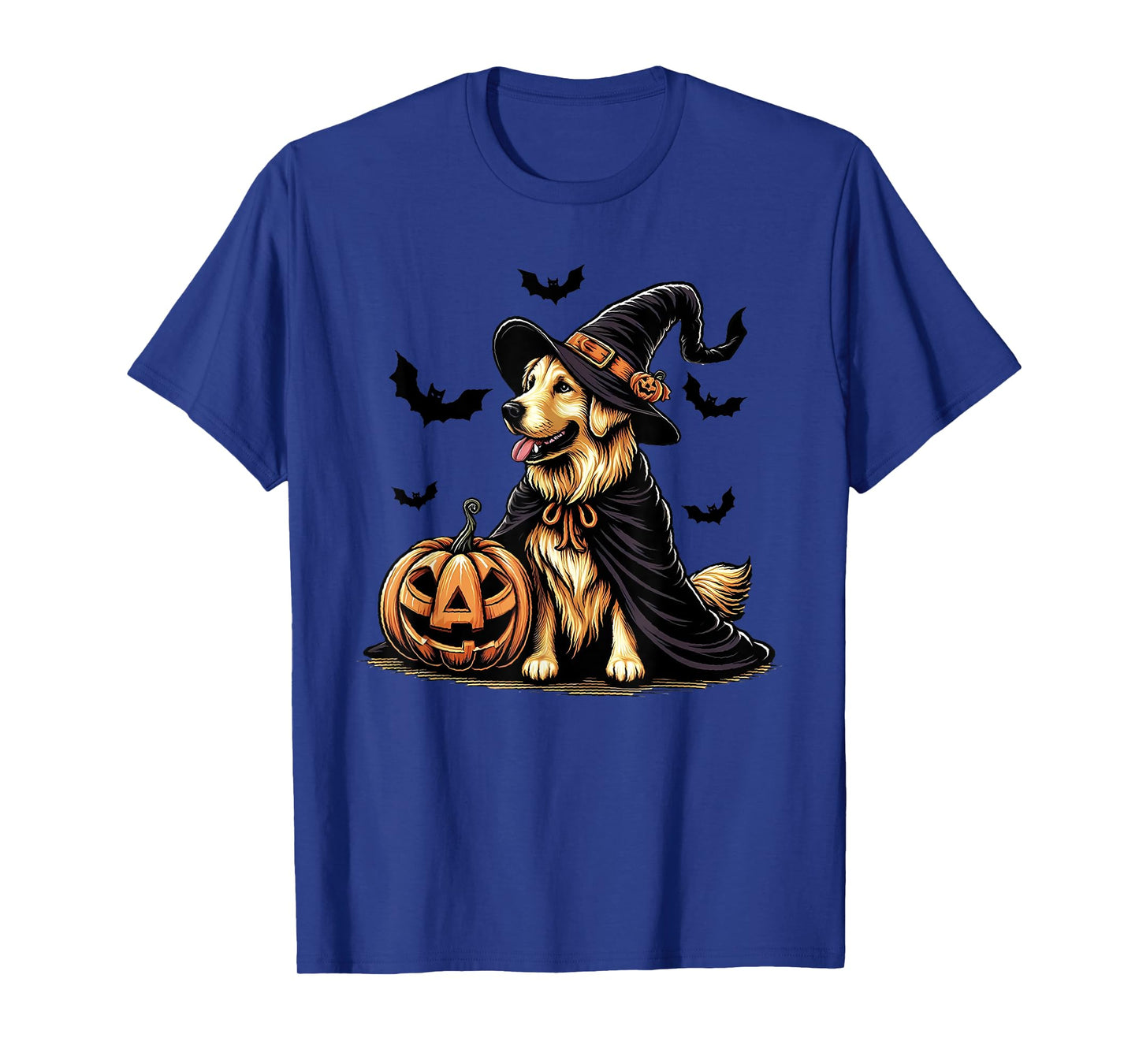Funny Golden Retriever Dogs Ghost Boo Witch Spooky Halloween T-Shirt