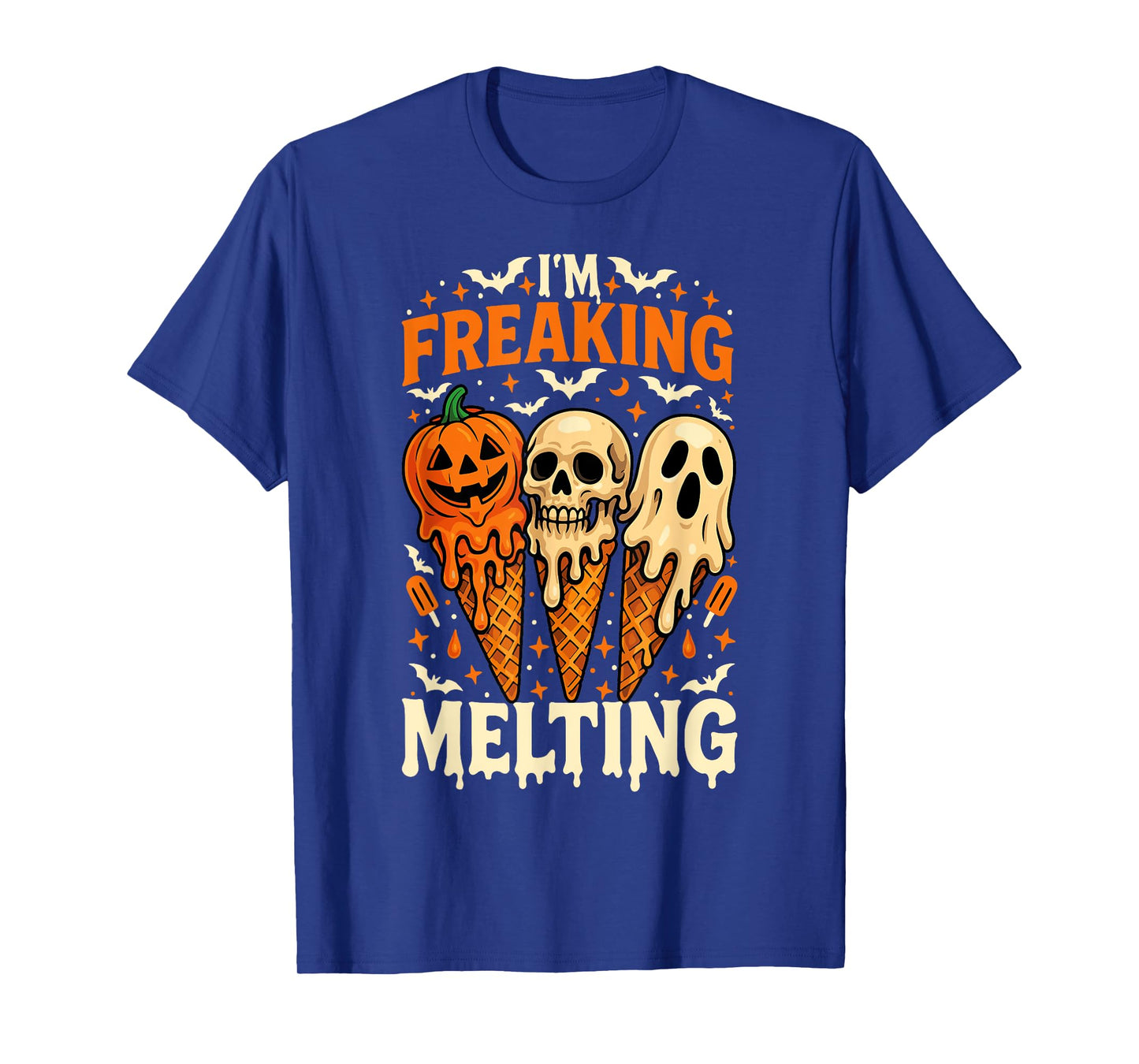 I'm Freaking Melting Funny Halloween Ice Cream Joke T-Shirt