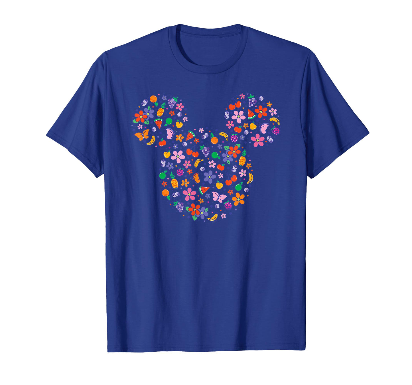 Disney Mickey Mouse Icon Fruit & Flowers Summer Vacation T-Shirt