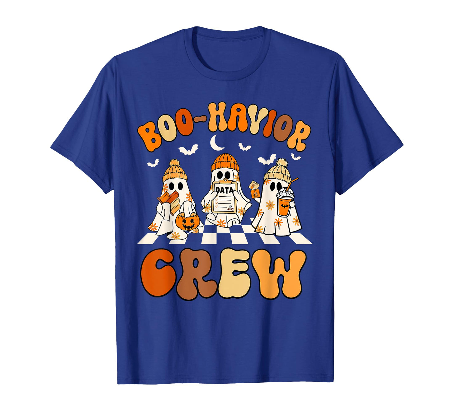 Behavior Analyst Halloween ABA Cute Ghost Boo-havior Crew T-Shirt