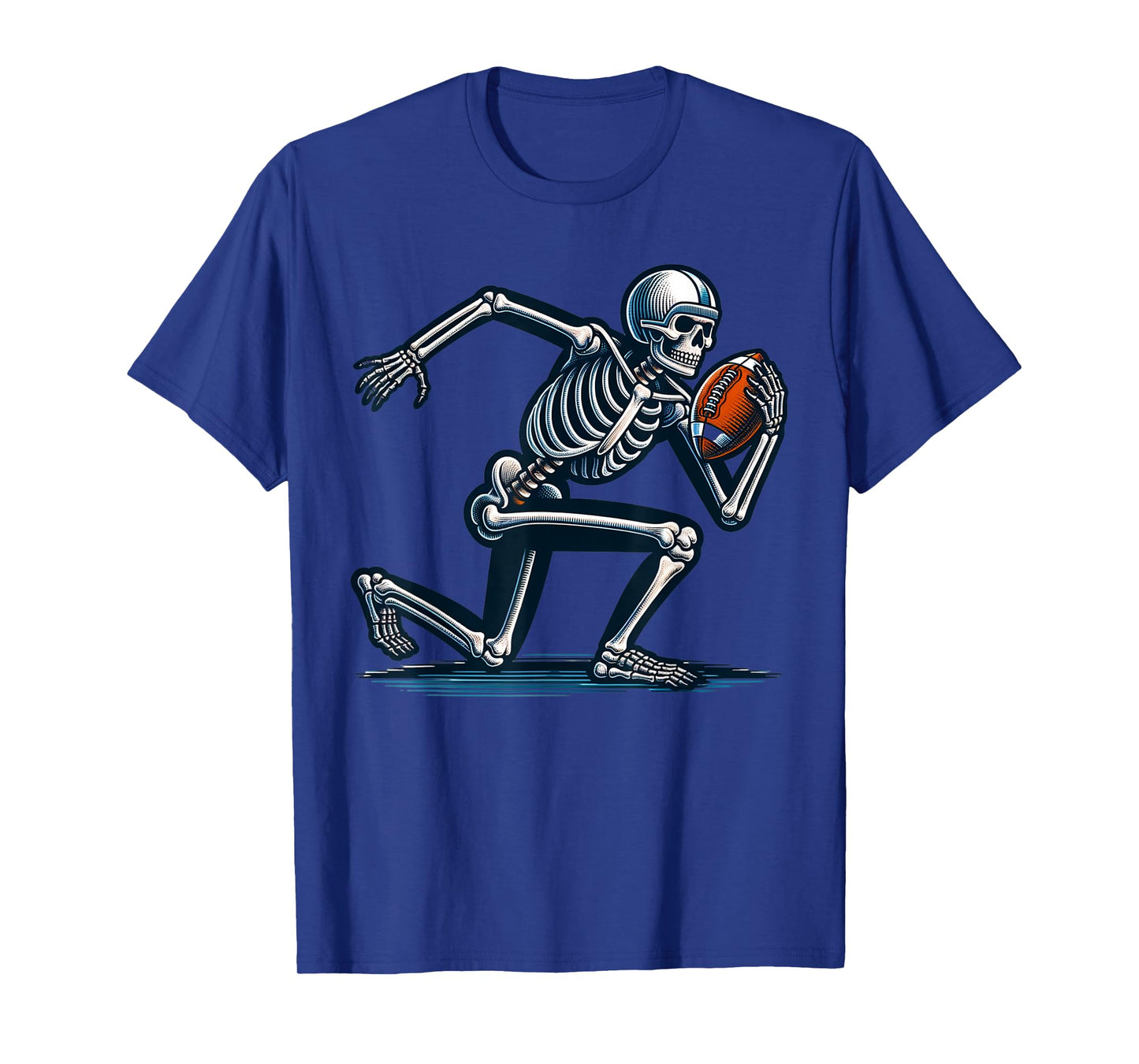 American Football Skeleton Boys Men Football Fan Halloween T-Shirt