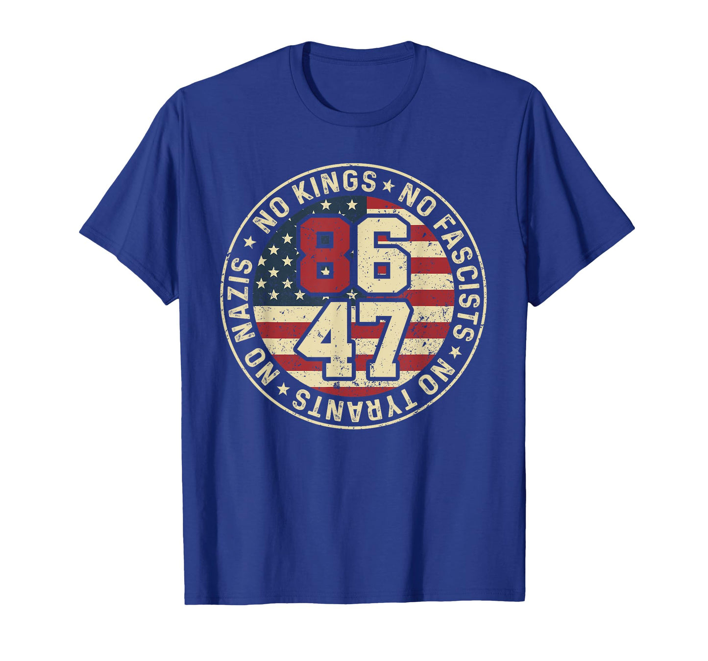 No Kings No Fascists No Tyran No Nazis USA Flag T-Shirt