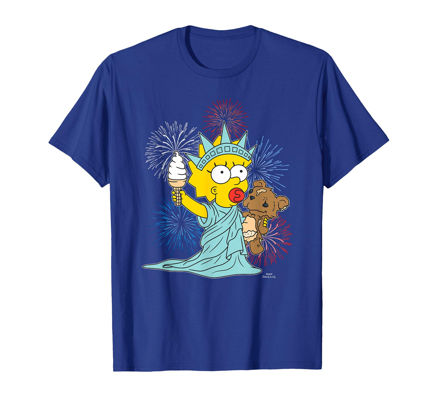 The Simpsons 4th Of July Statue Of Liberty Maggie Simpson T-Shirt