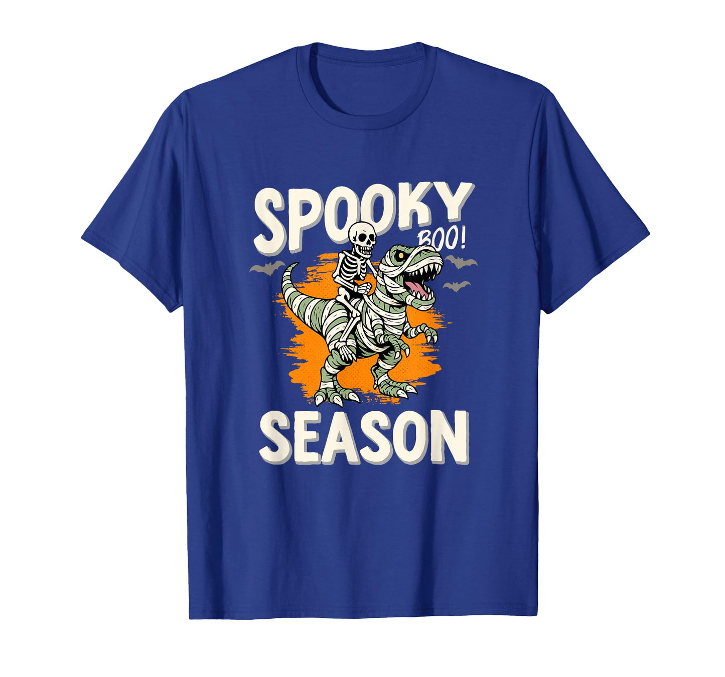 Skeleton Dinosaur Mummy Spooky Halloween Fun T-Shirt