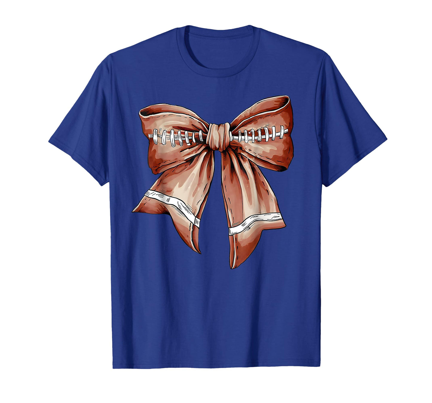 Coquette Bow Pumpkin American Football Thanksgiving Autumn T-Shirt