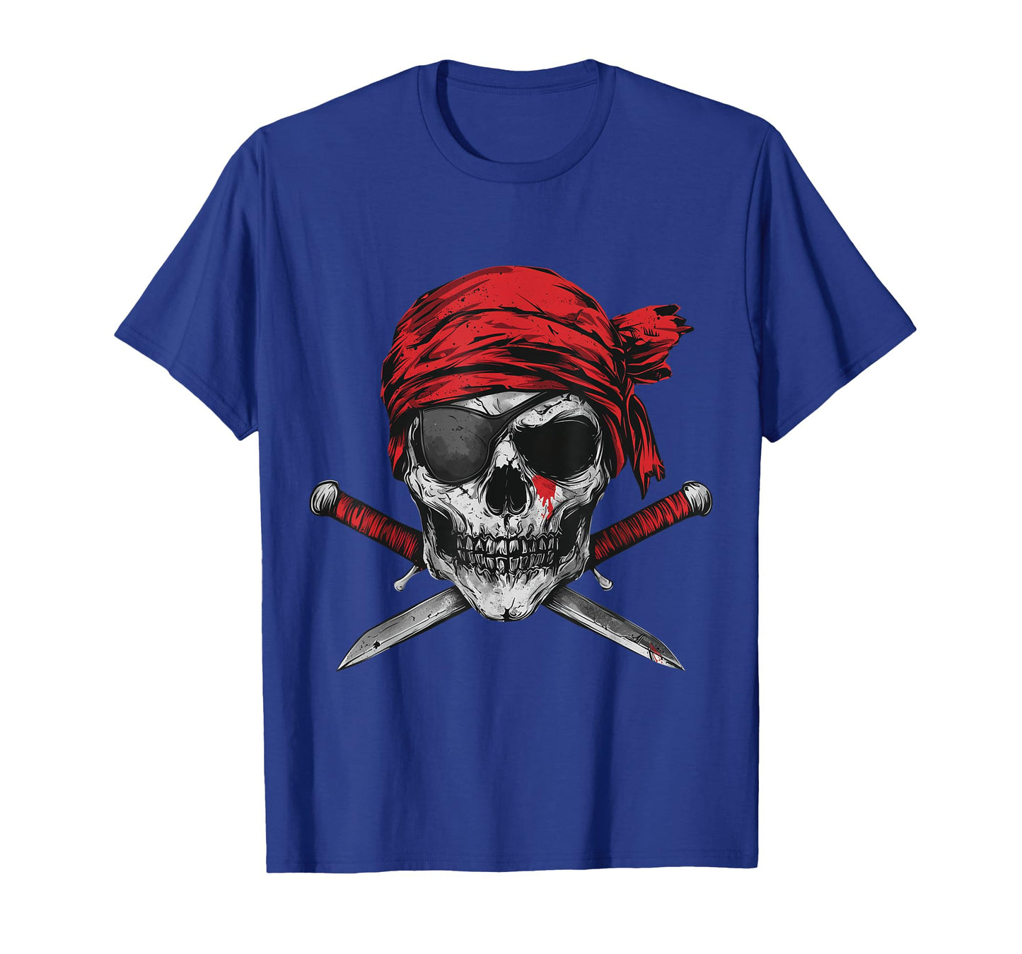 Pirate Flag Skull And Crossbones Skeleton Graphic Halloween T-Shirt