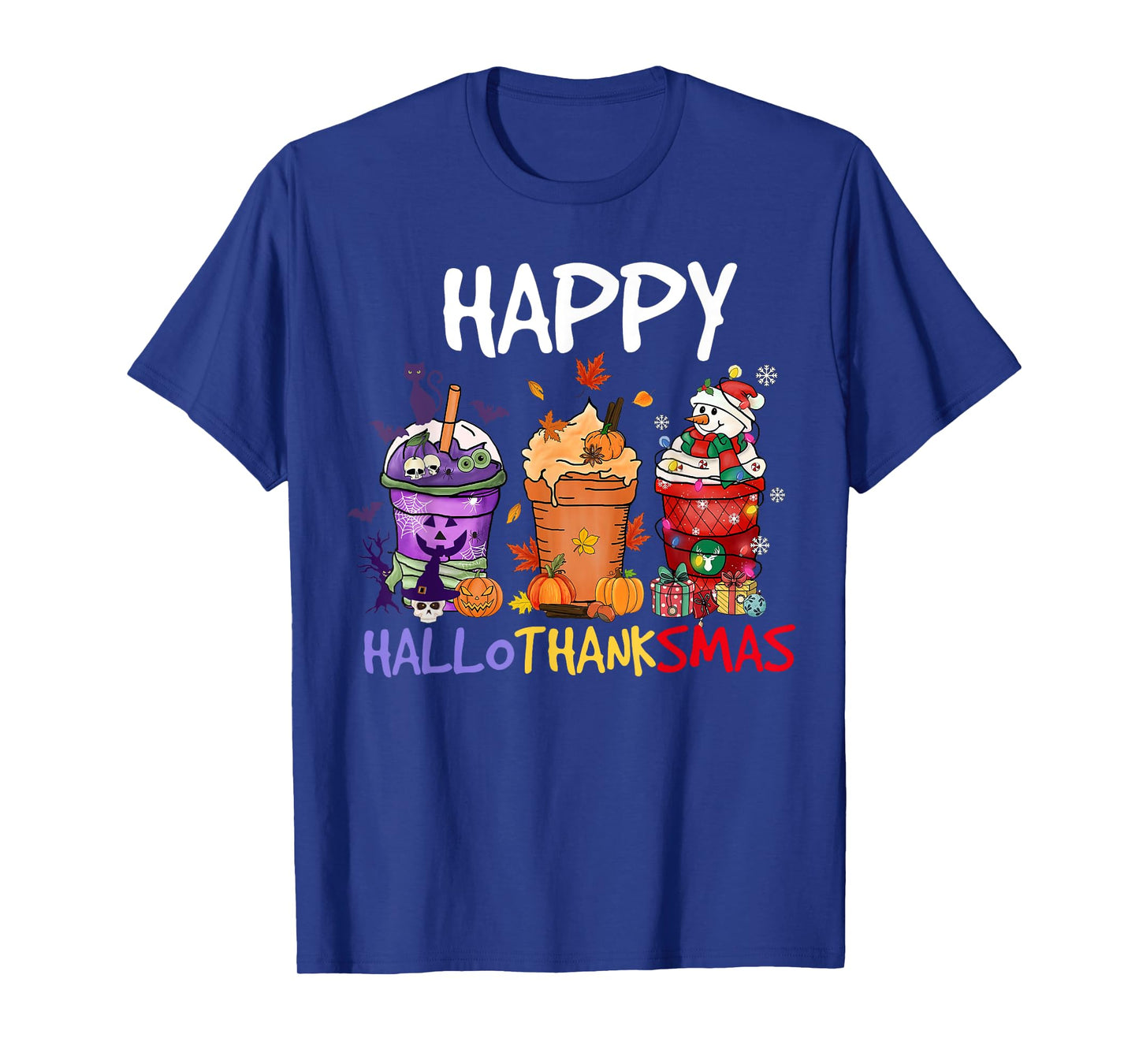 Halloween Thanksgiving Happy Hallothanksmas Season Coffee T-Shirt