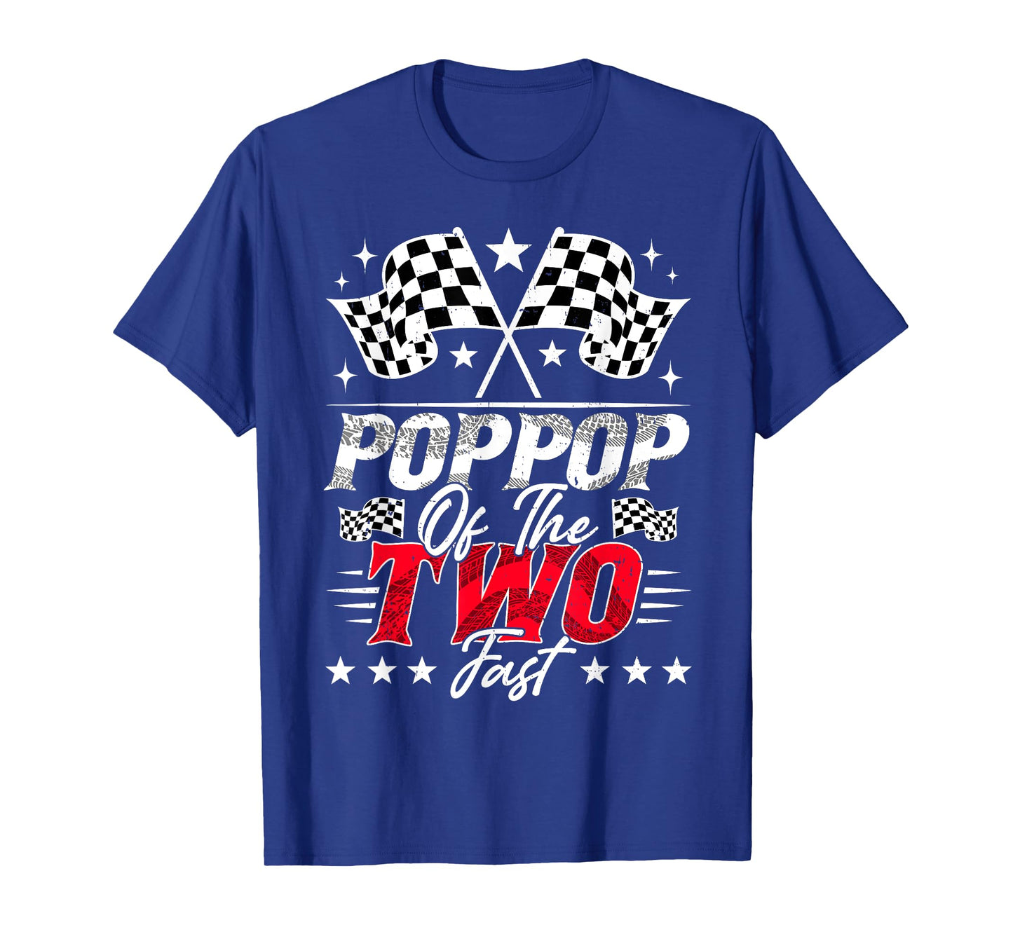 Poppop Of The Two Fast Second Birthday Racing Car Family T-Shirt