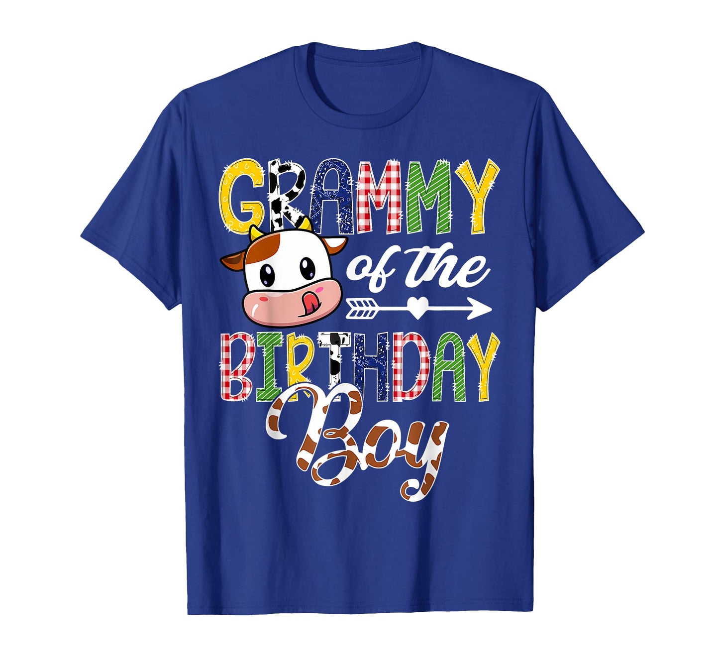 Grammy Of The Birthday Boy Cow Farm 1St Birthday Boy T-Shirt