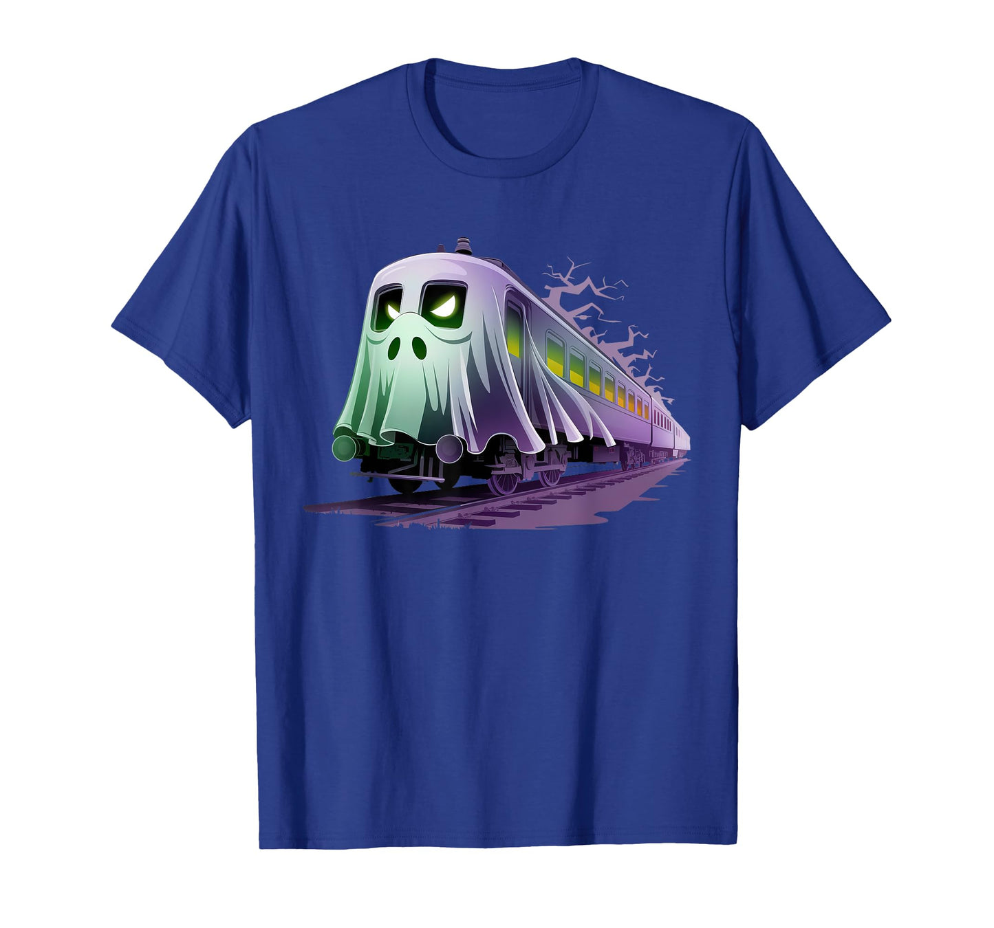 Scary Train Ghost Railroad Funny Halloween Boys Mens Kids T-Shirt