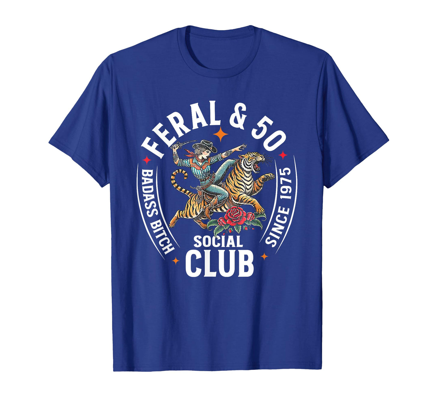 Feral & 50 Social Club Since 1975, Funny 50th Birthday T-Shirt