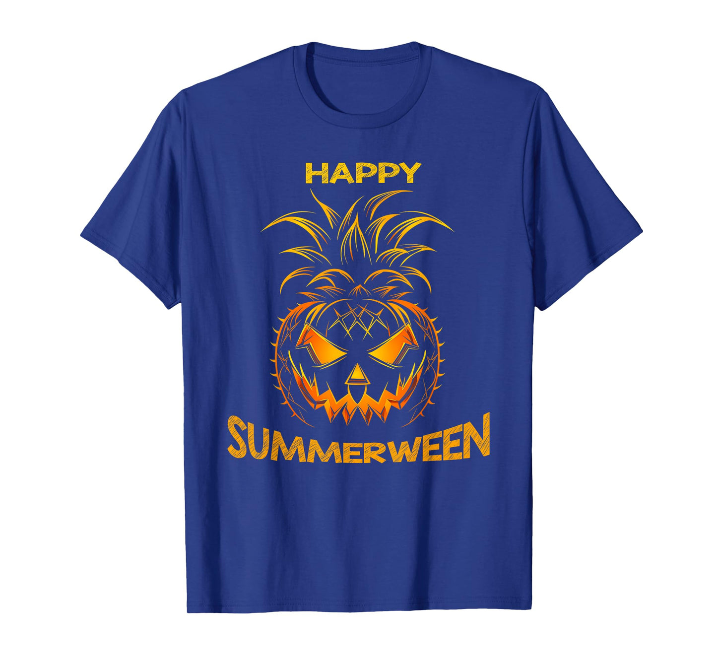 Happy Summerween Summer Halloween Pumpkin Pineapple T-Shirt