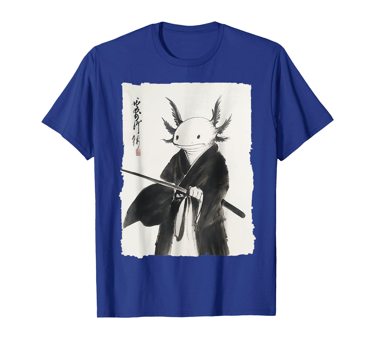 Axolotl Samurai Janpanese Vintage Warrior Art Anime Gifts T-Shirt