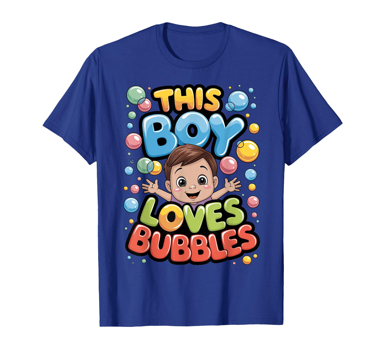 This Boy Loves Bubbles, Bath, Blowing Bubble Toddler, Kids T-Shirt