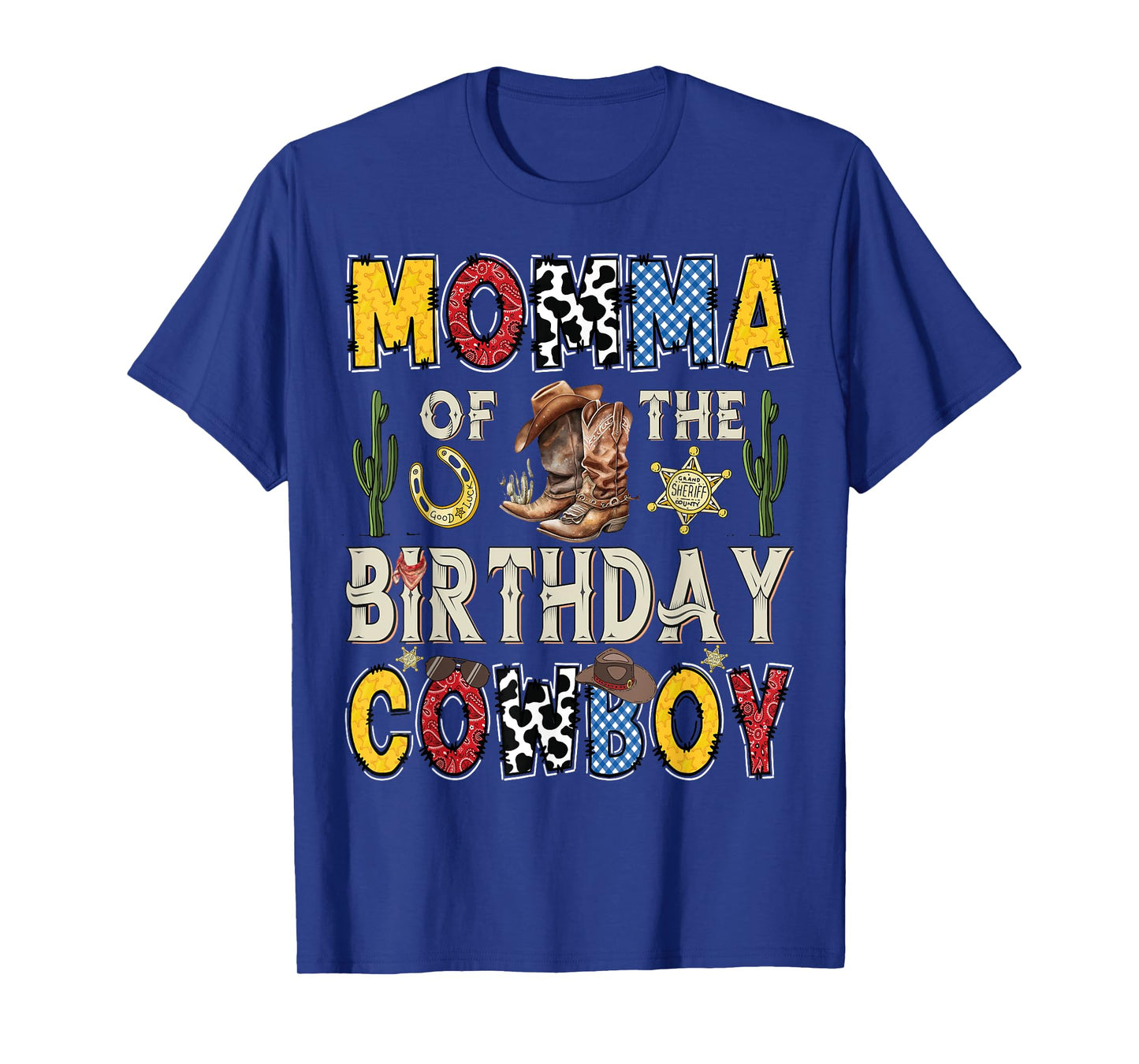 Momma Of The Birthday CowBoy Rodeo Momma Western T-Shirt