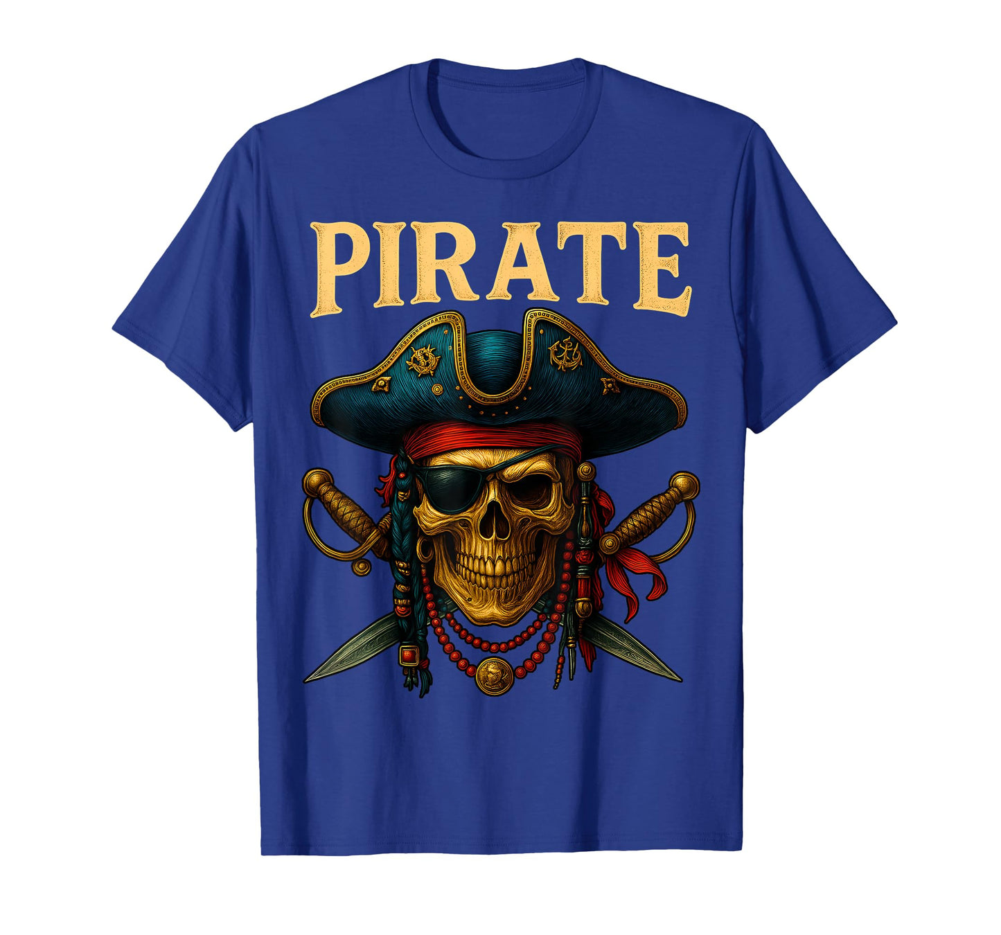 HUGvyn Halloween: Pirate Skull Crossbones Skeleton Kids Boys T-Shirt