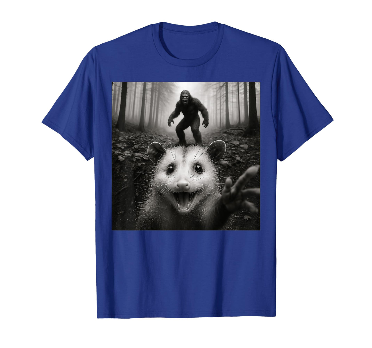 Opossum Selfie With Bigfoot Funny Gifts For Men Women Kid T-Shirt