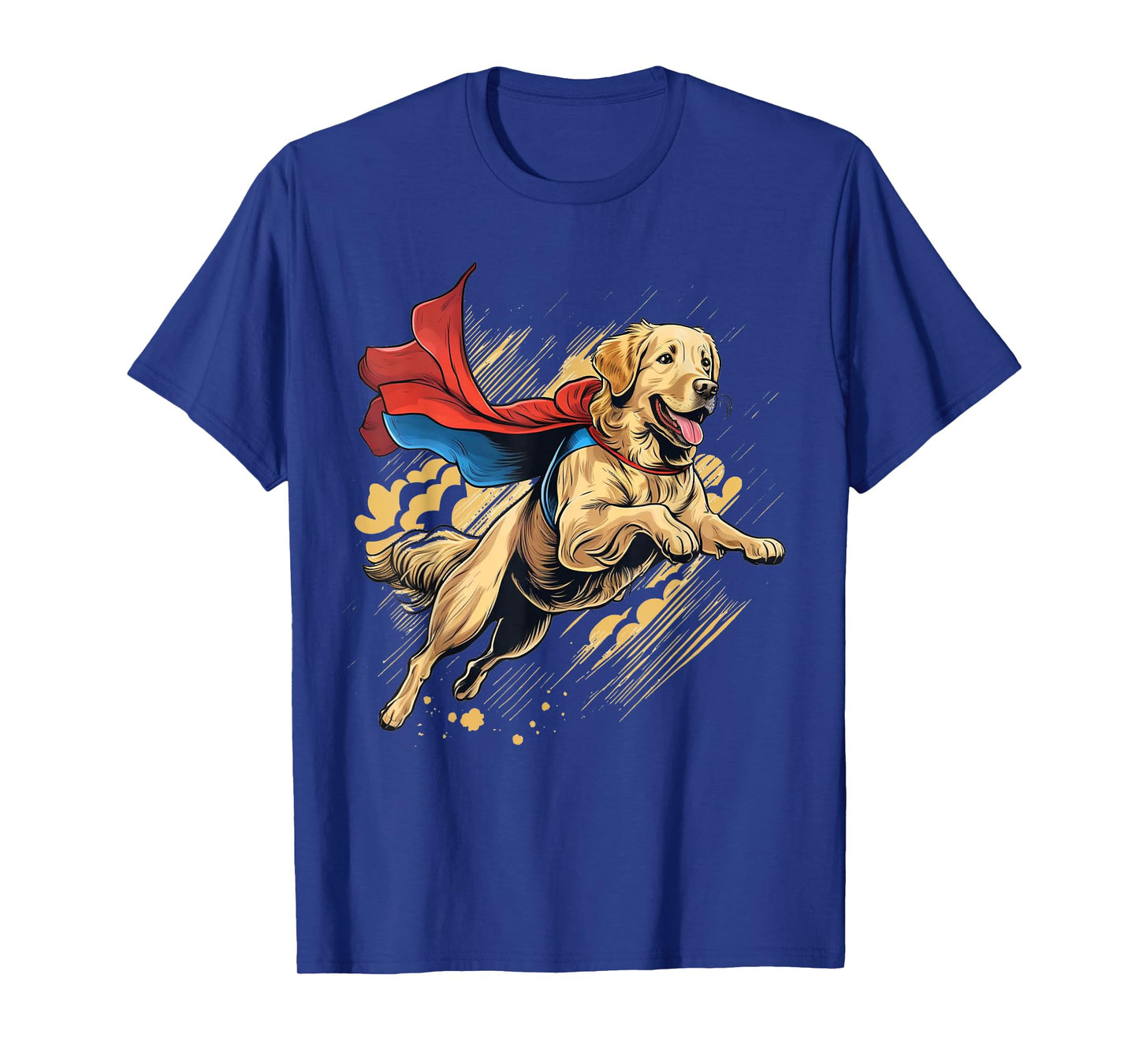 Superhero Golden Retriever Red Cape Super Hero Dog T-Shirt