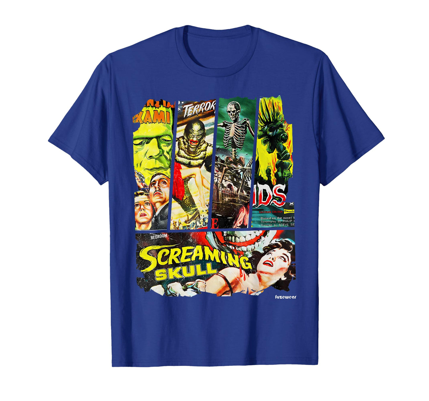 Vintage Style Sci Fi Horror Movie Poster Collage T-Shirt