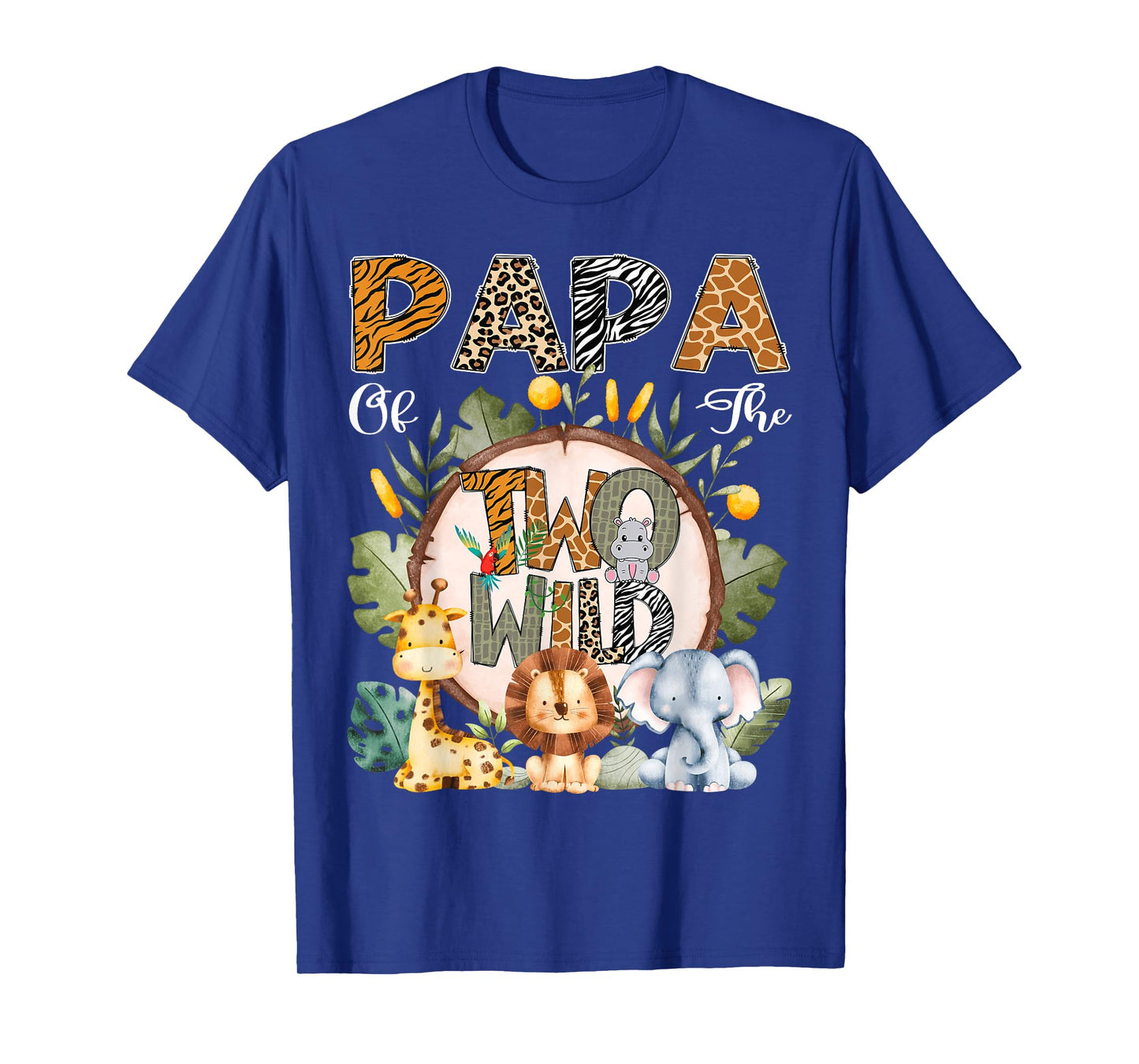 Papa Of The Two Wild Animal Safari 2Nd Birthday Party T-Shirt