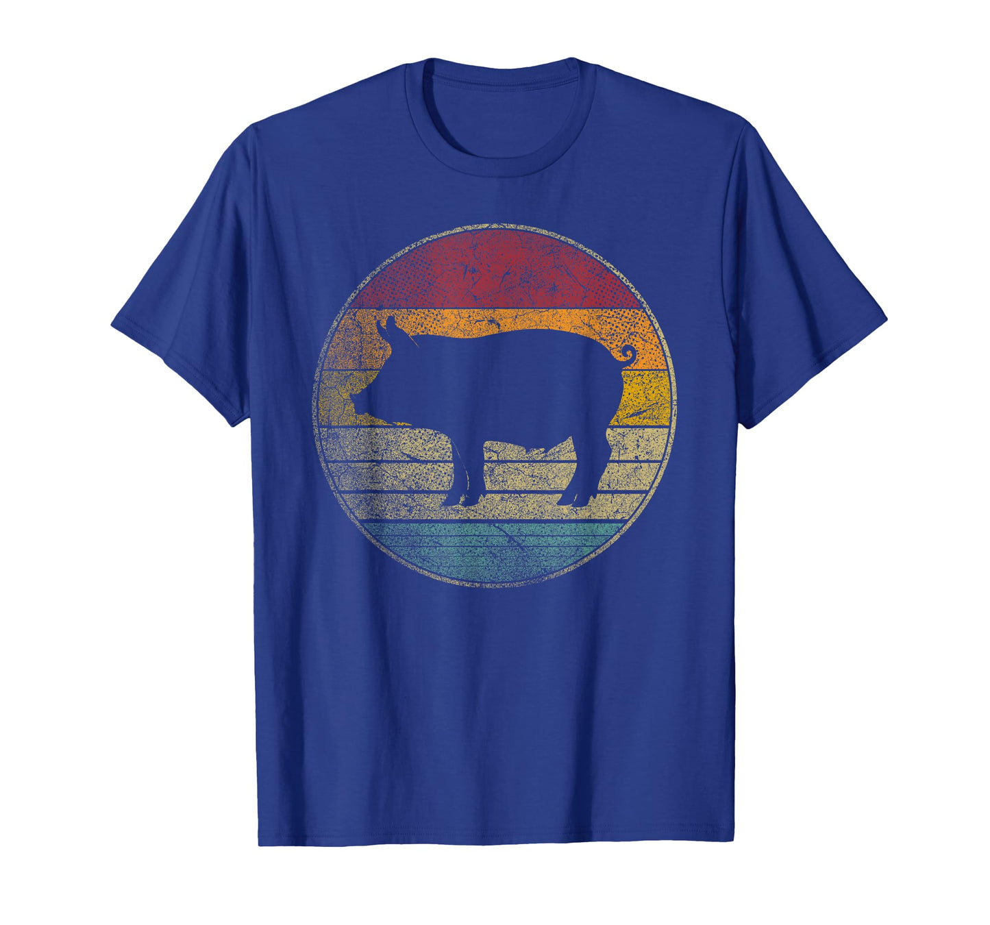 Pig - Vintage Distressed Retro Silhouette 60s 70s 80s 90s T-Shirt