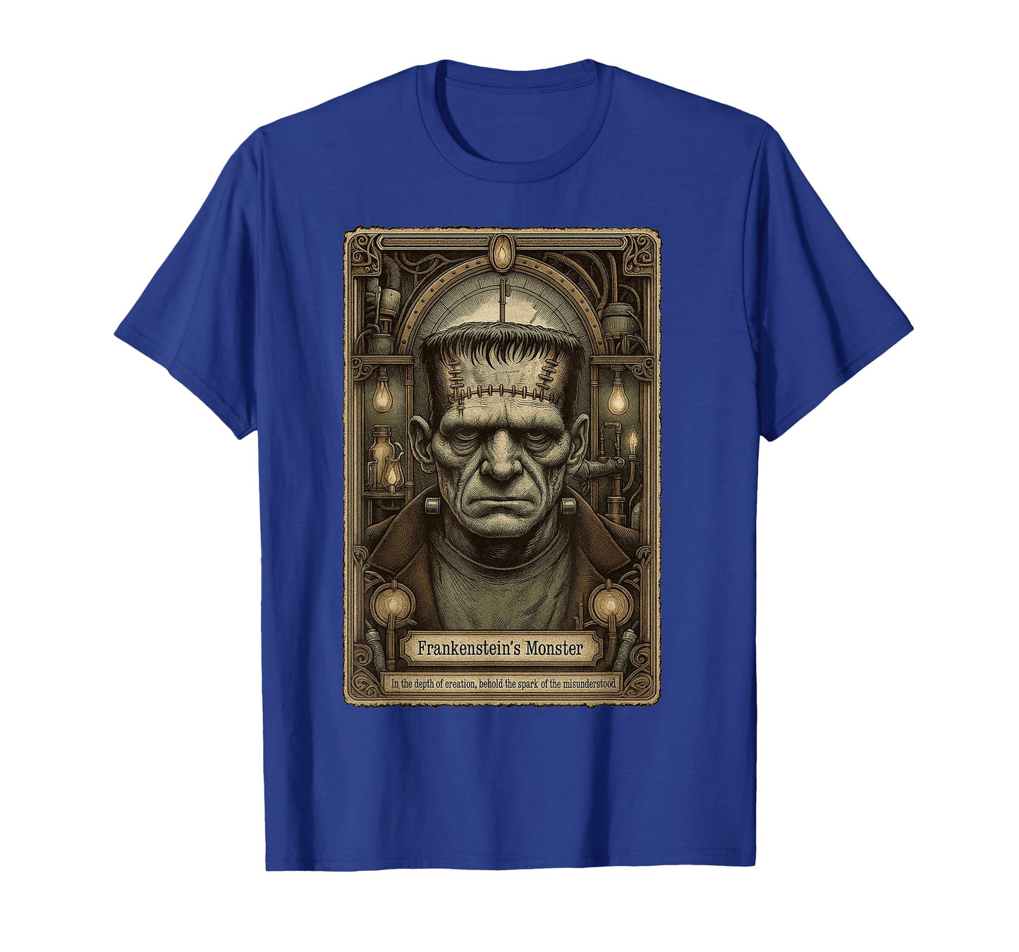The Monster Frankenstein Vintage Halloween Tarot Card T-Shirt
