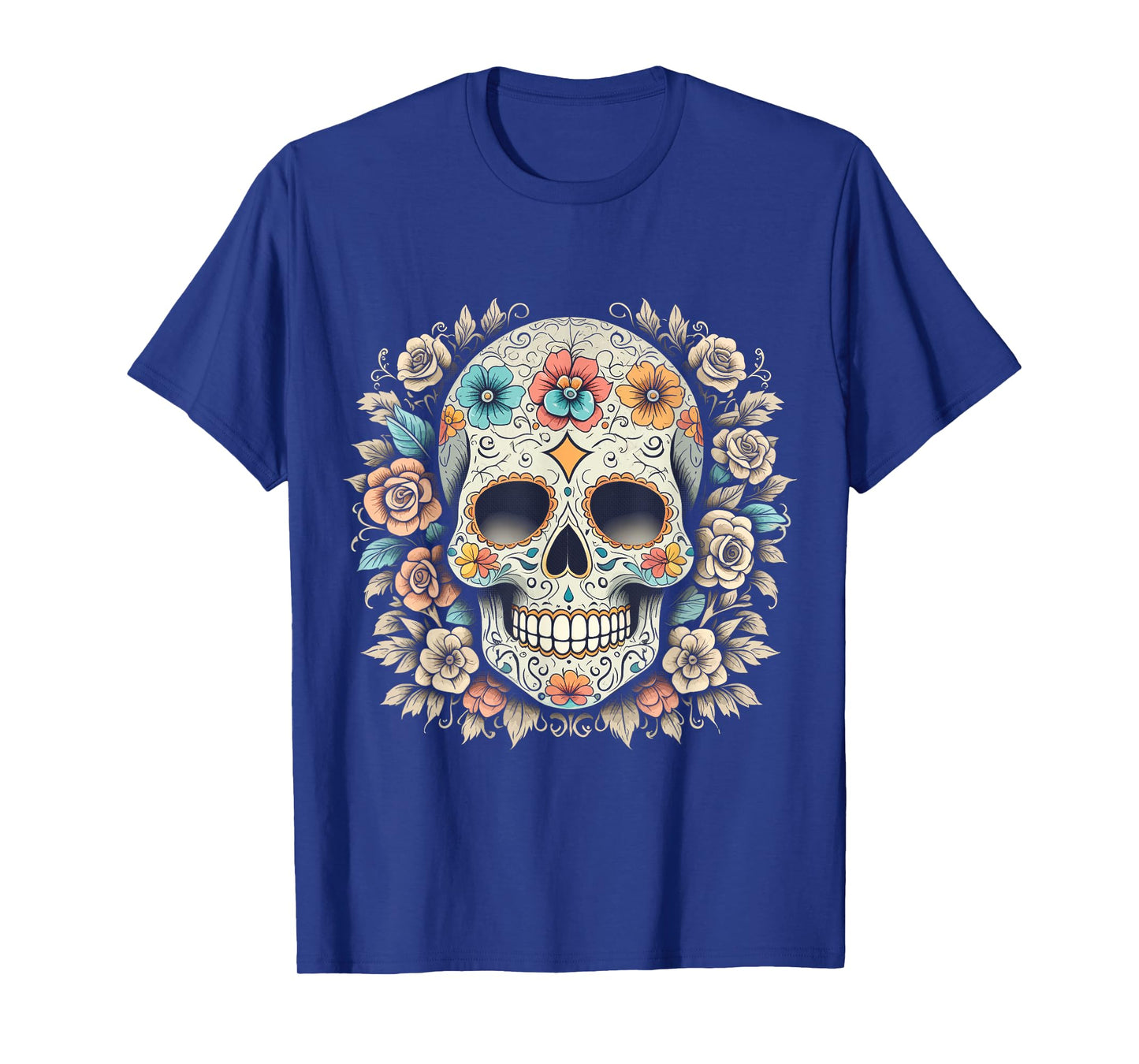 De Los Muertos Day of the Dead Sugar Skull Halloween Women T-Shirt