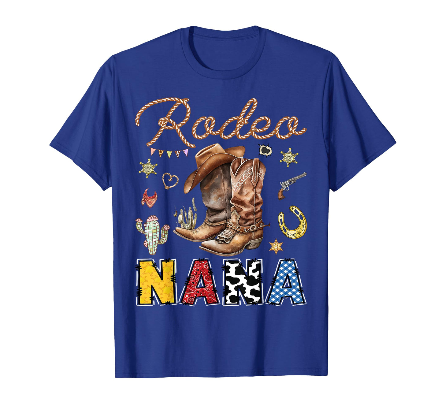 Rodeo Nana Western Cowboy Birthday Matching Family T-Shirt